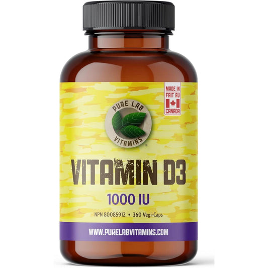 360 Vegetable Capsules | Pure Lab Vitamins Vitamin D3 1000 IU
