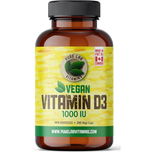 240 Vegetable Capsules | Pure Lab Vitamins Vegan Vitamin D3 1000 IU