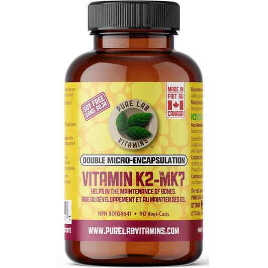 90 Vegetable Capsules | Pure Lab Vitamins Vitamin K2 - MK7