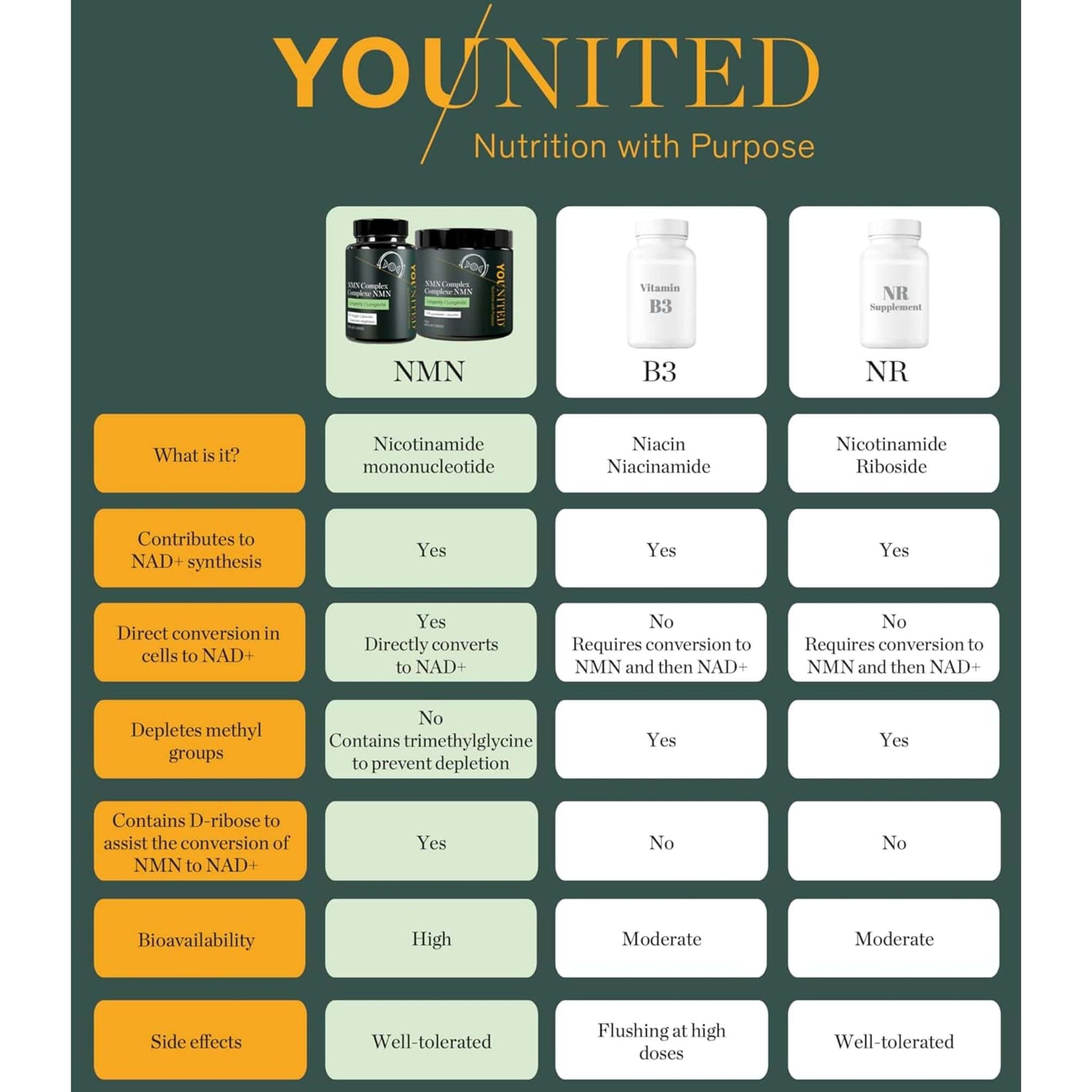 150g Unflavoured | Younited NMN Complex Powder