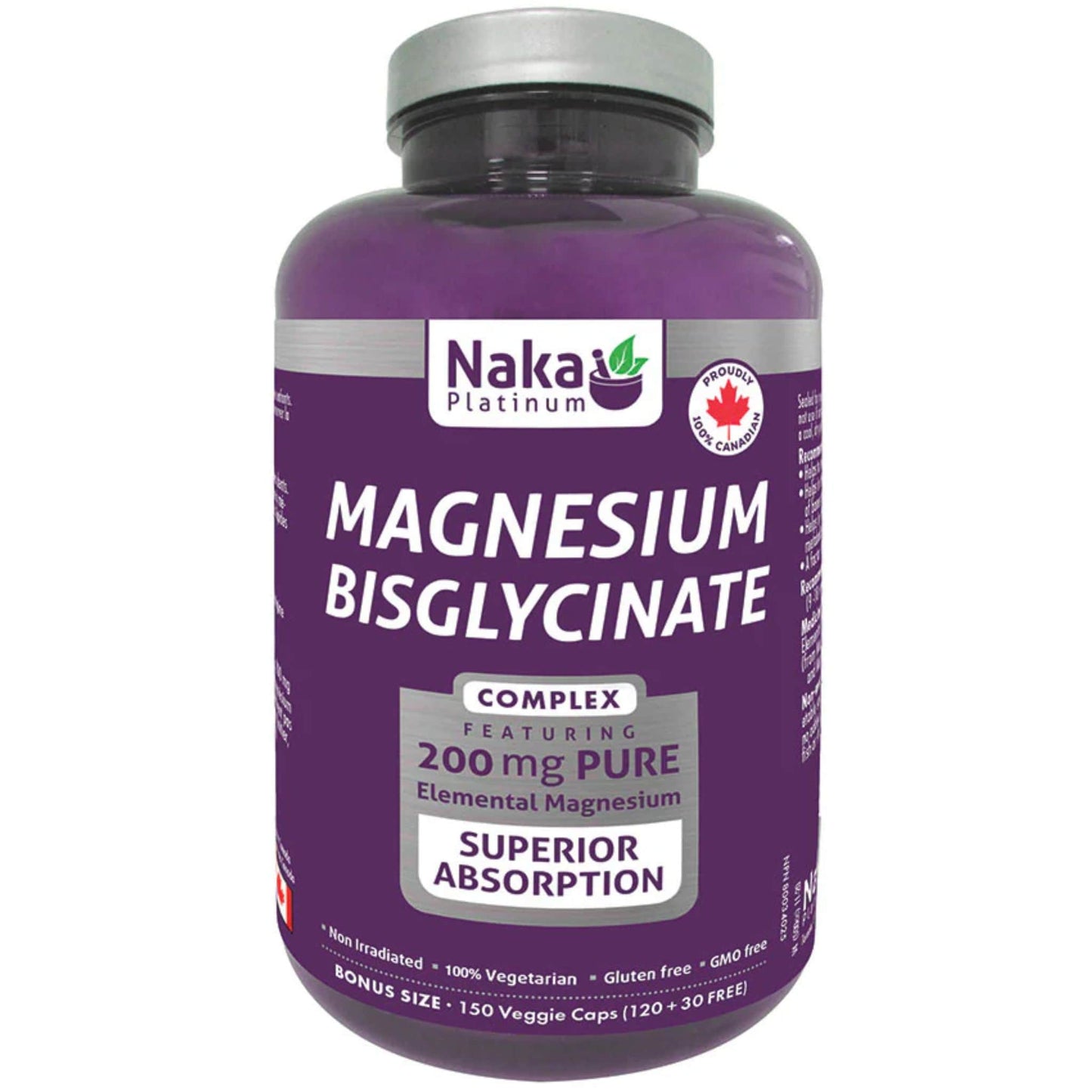 150 Vegetable Capsules | Naka Platinum Magnesium Bisglycinate