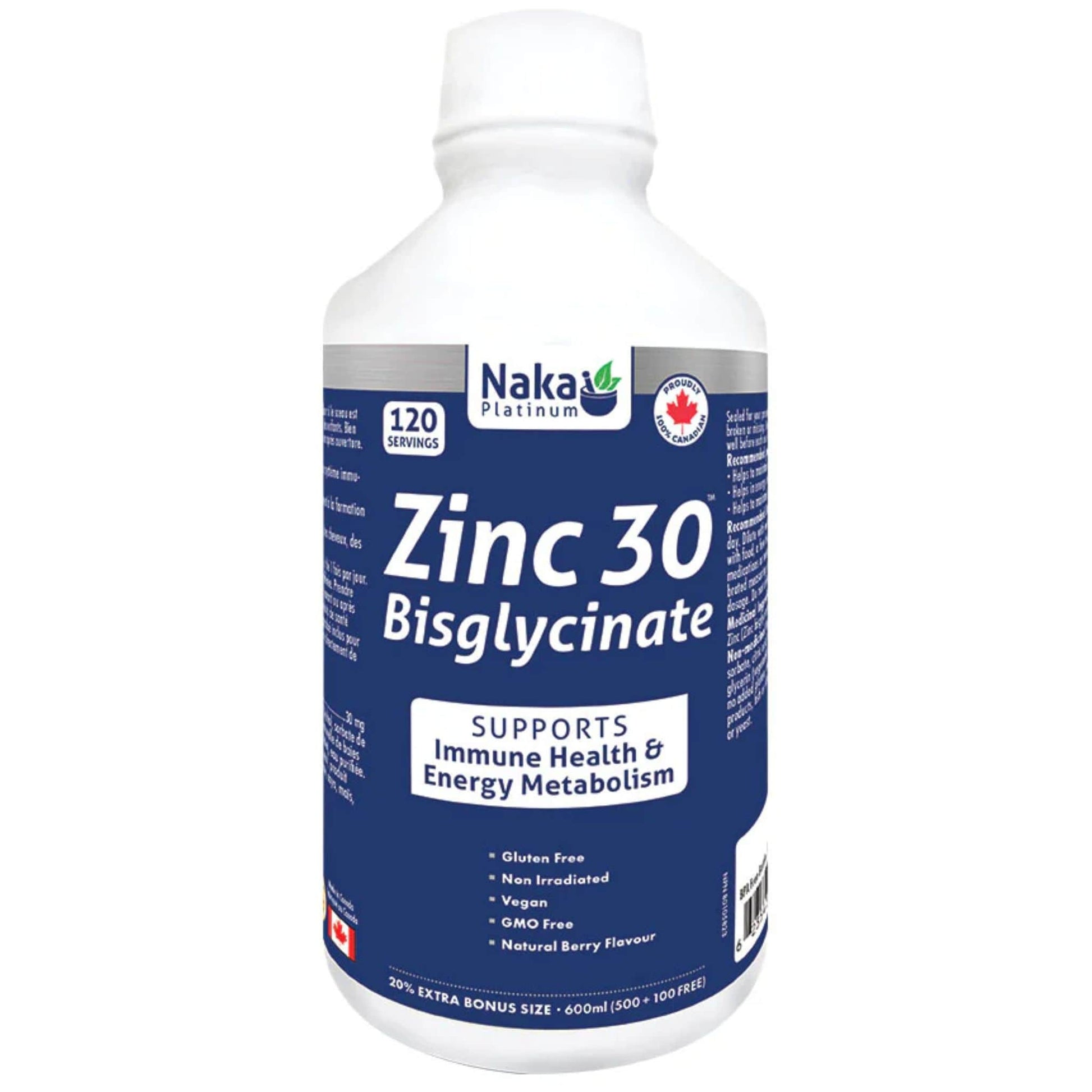 600ml Natural Berry | Naka Platinum Zinc 30 Bisglycinate