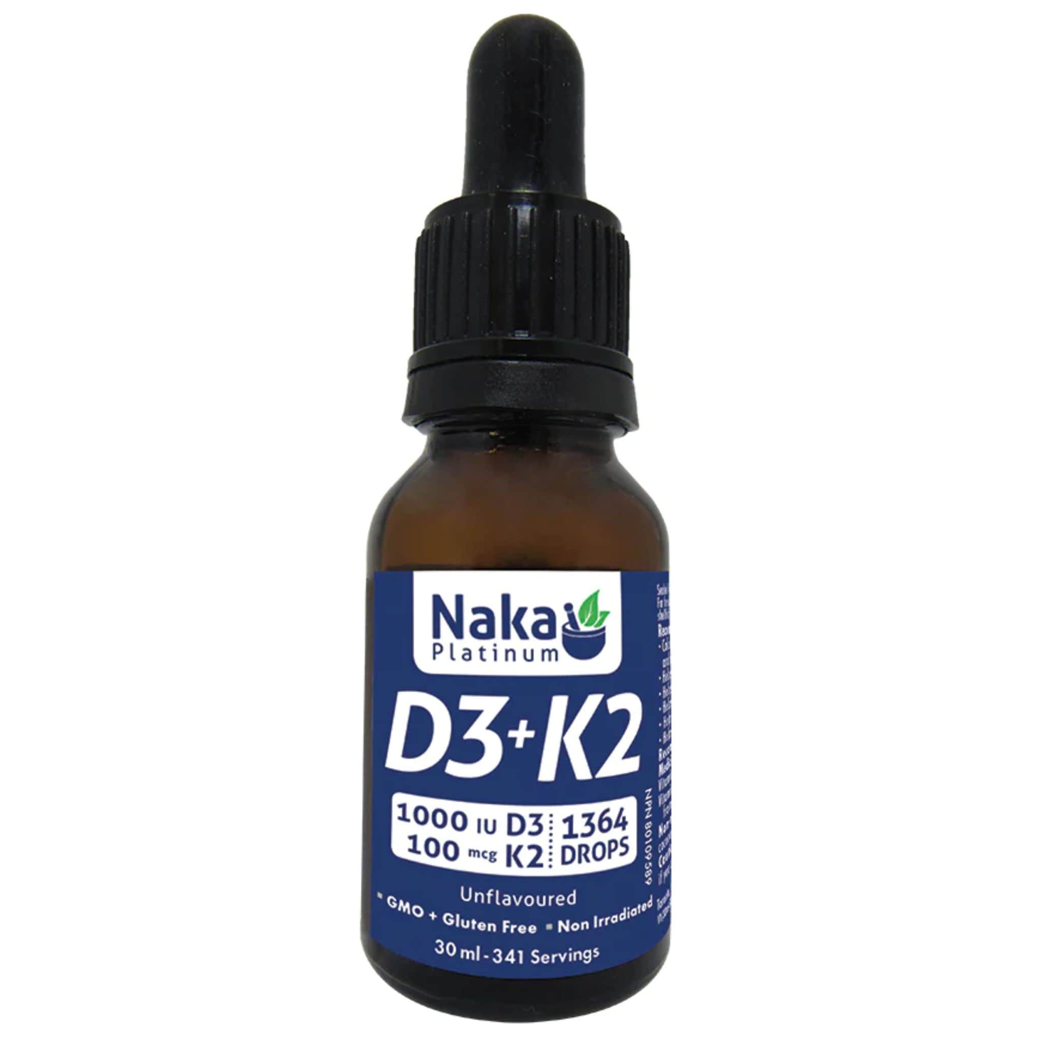 Naka Platinum D3 K2 Drops in MCT Oil 1364 Drops 30ml