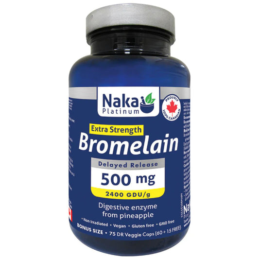 75 Delayed Release Vegetable Capsules | Naka Platinum Bromelain Extra Strength