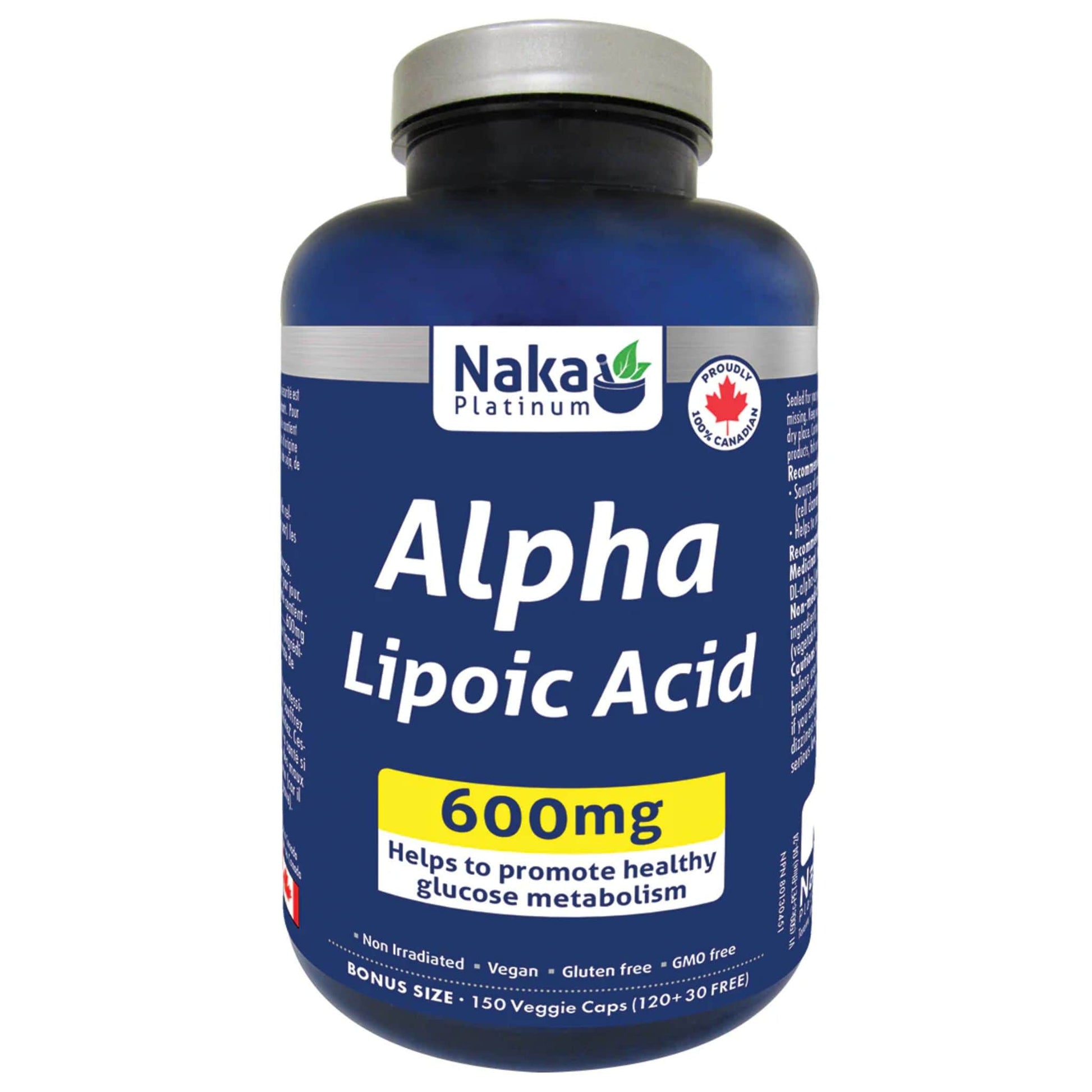 150 Delayed Release Vegetable Capsules | Naka Platinum Alpha Lipoic Acid