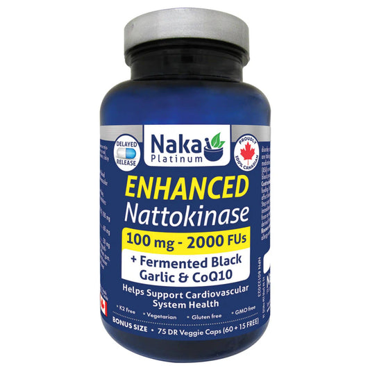 75 Delayed Release Vegetable Capsules | Naka Platinum Enhanced Nattokinase