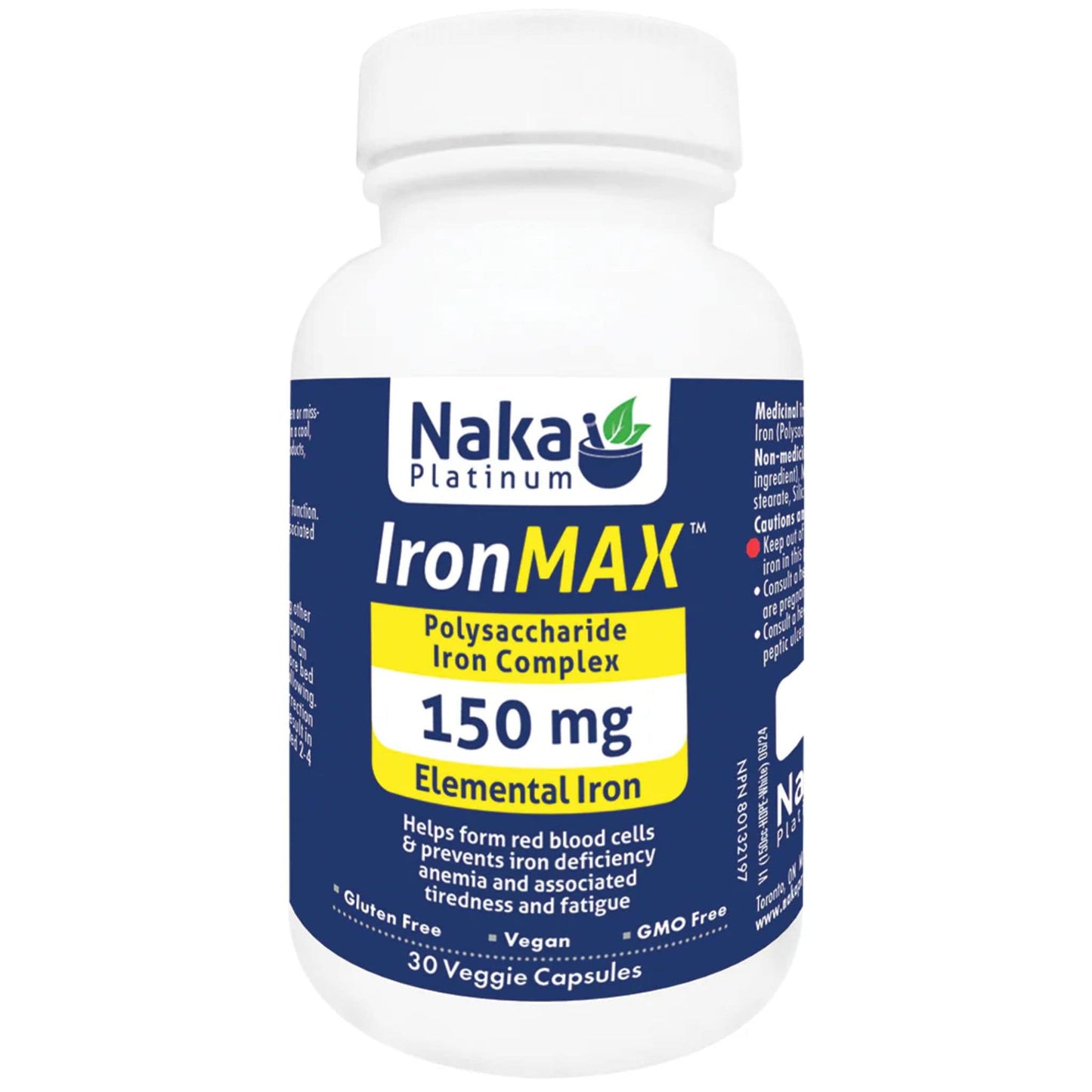 30 Vegetable Capsules | Naka Platinum IronMax