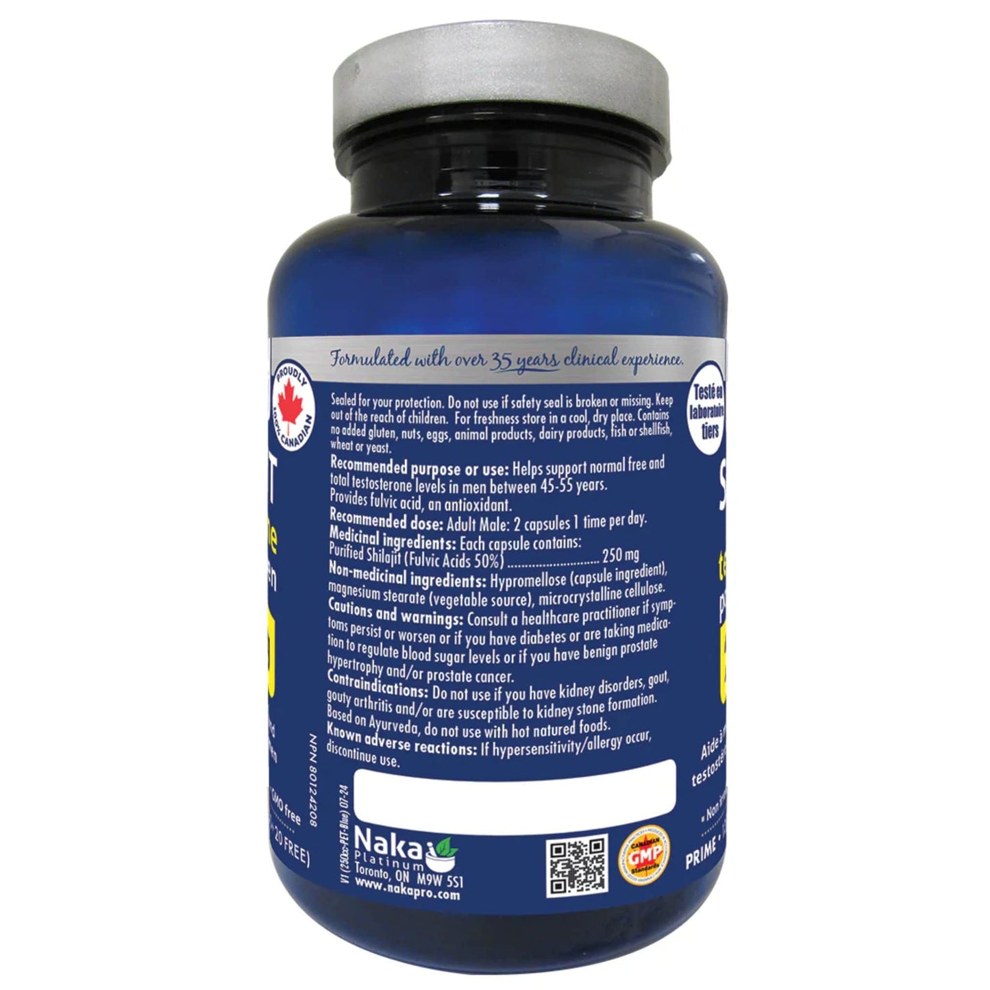 60 Vegetable Capsules | Naka Platinum Shilajit