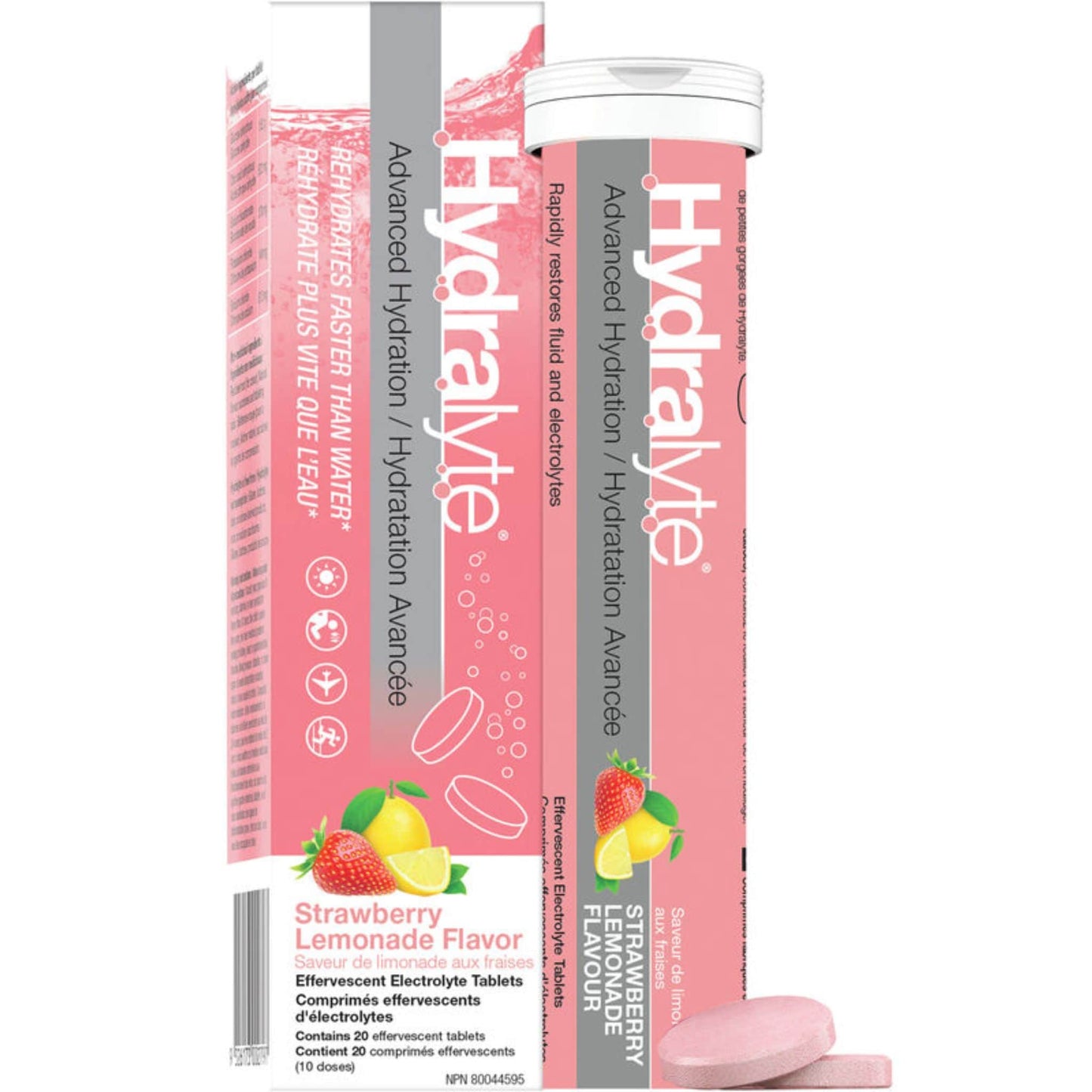 20 Tablets Strawberry Lemonade | HydraLyte Effervescent Electrolyte Tablets