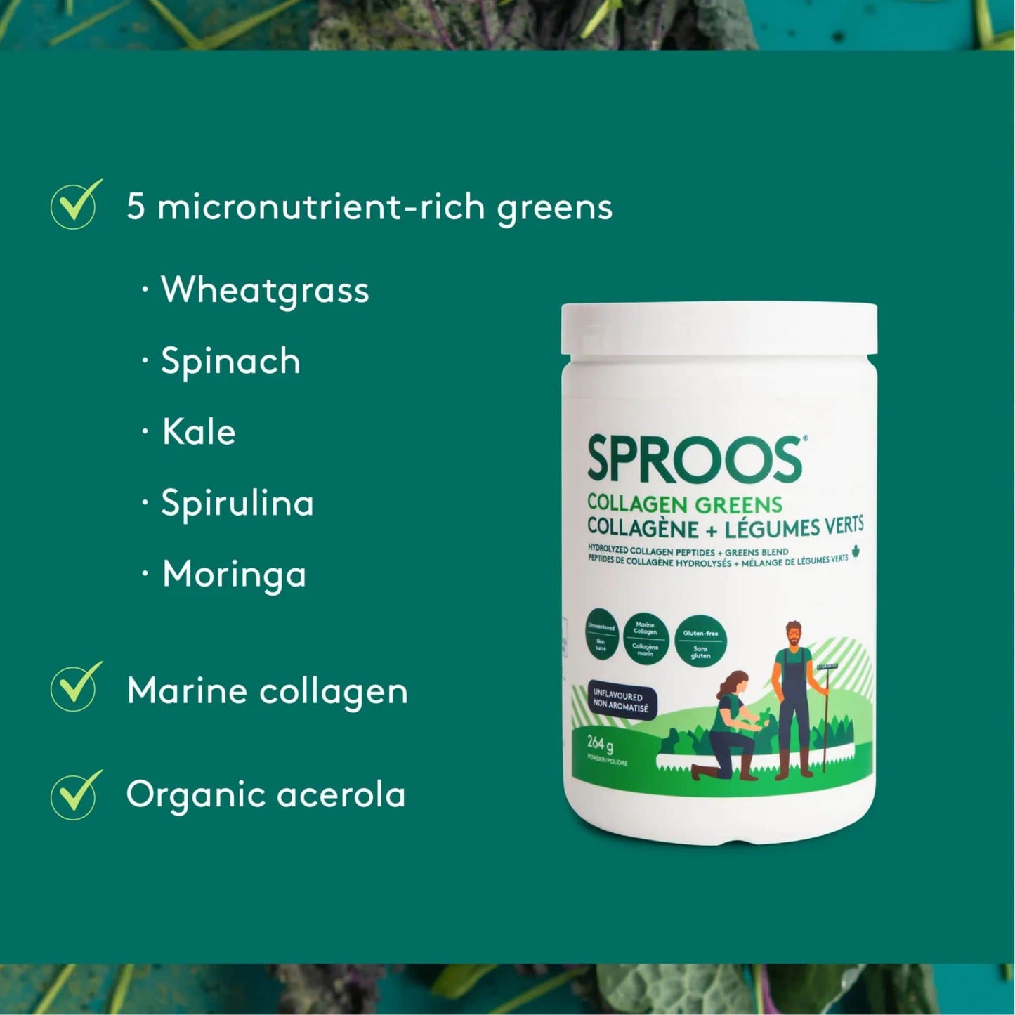 Sproos Collagen Greens, 264g