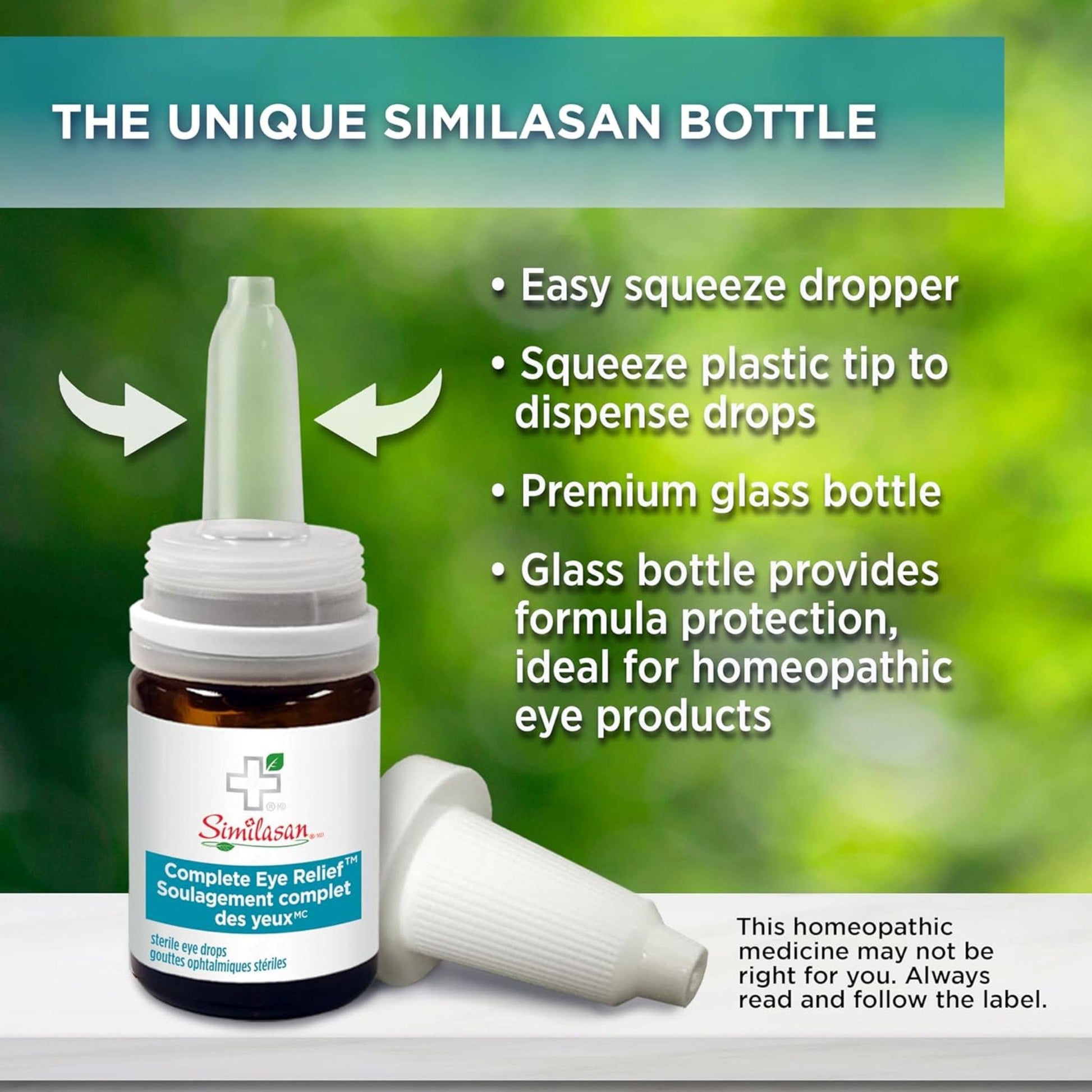 10ml | Similasan Complete Eye Relief Liquid Drops infographic about bottle