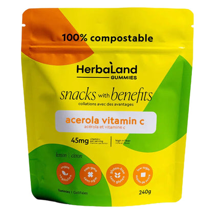 Family Size (240g) Lemon | Herbaland Acerola Vitamin C Gummies