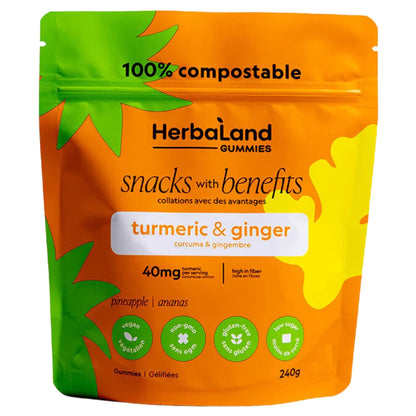 Family Size (240g) Pineapple | Herbaland Turmeric and Ginger Gummies