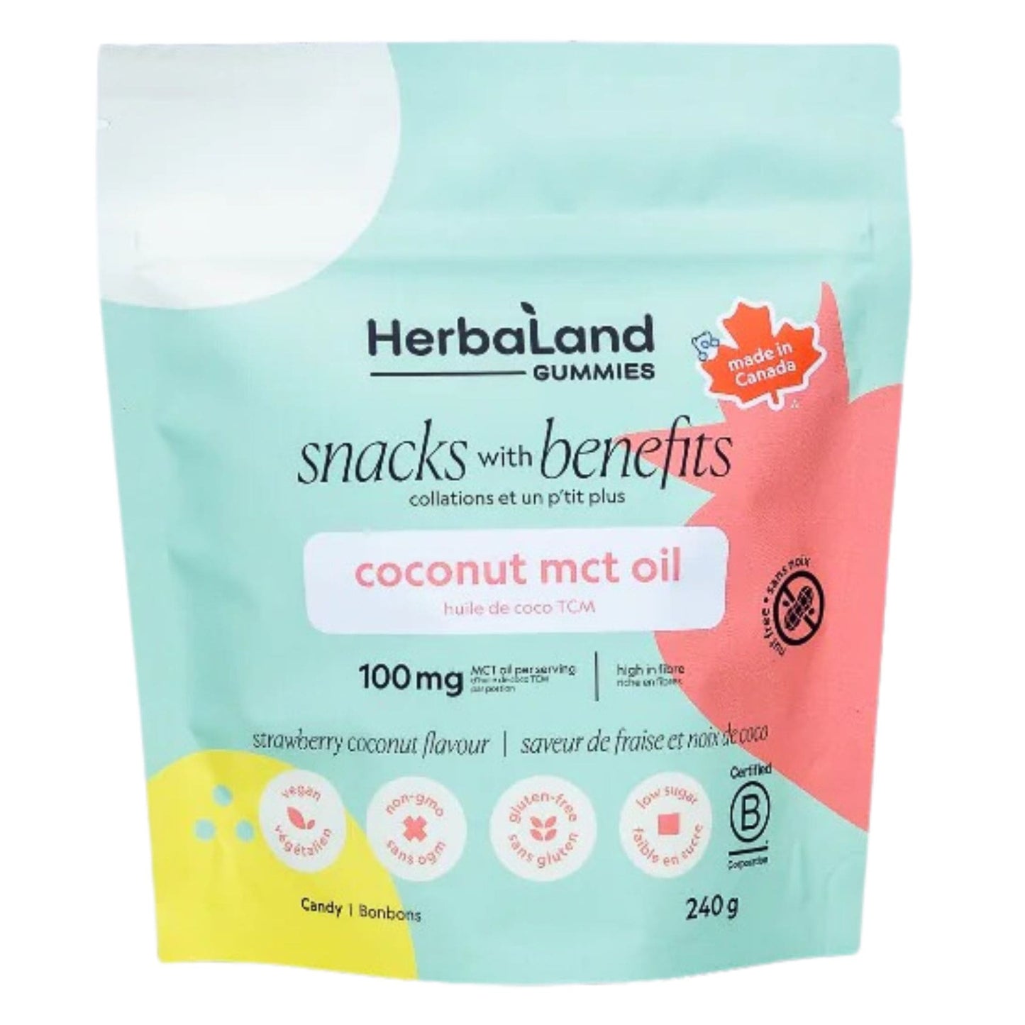 Family Size (240g) | Herbaland Coconut MCT Oil Gummies