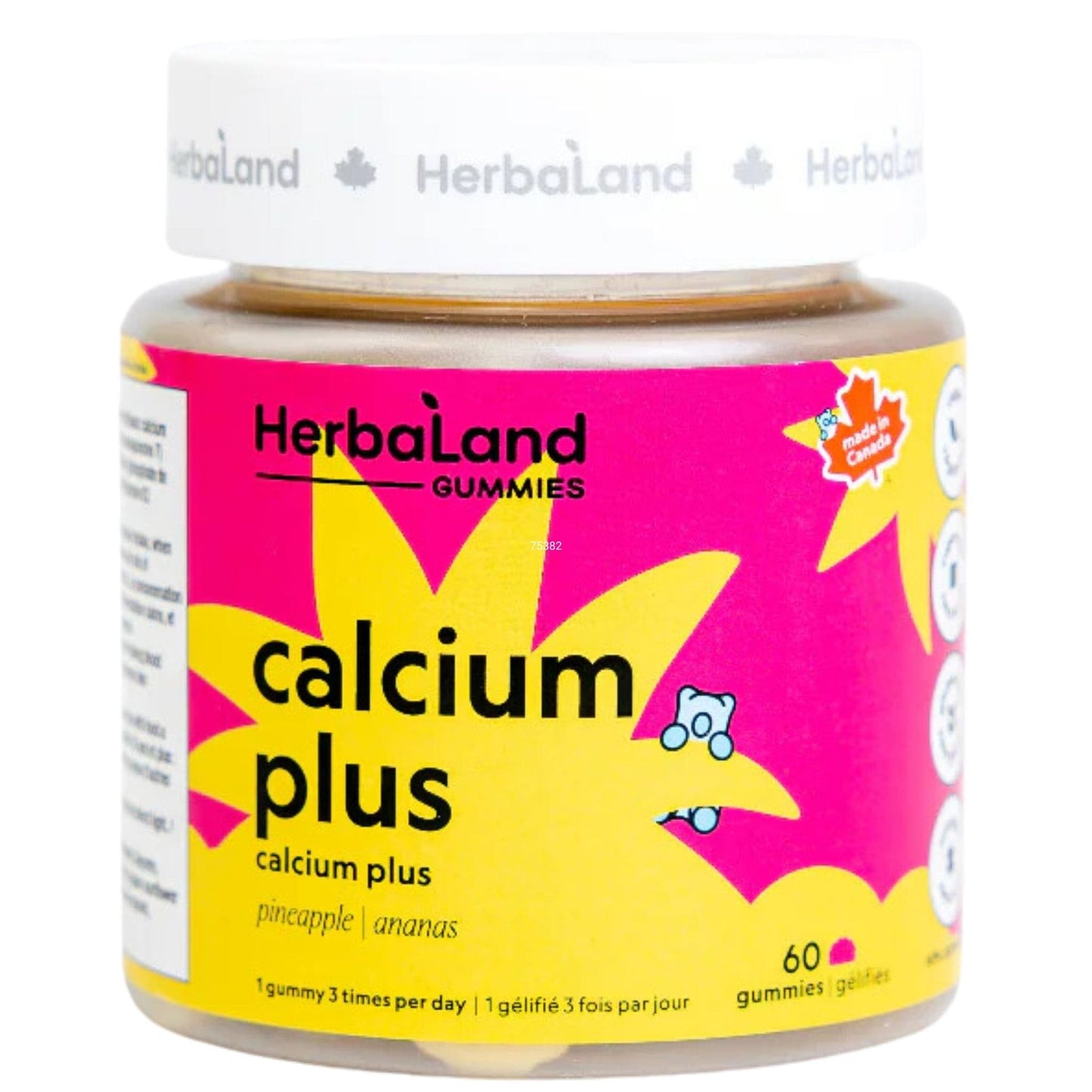 60 Gummies Pineapple | Herbaland Calcium Plus