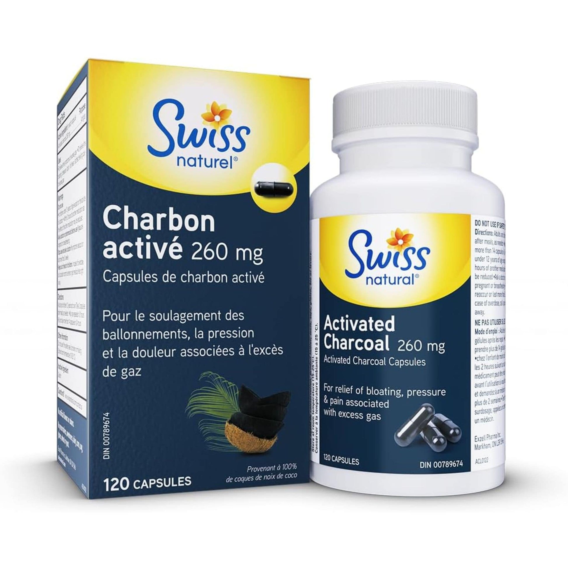 120 Capsules | Swiss Natural Activated Charcoal