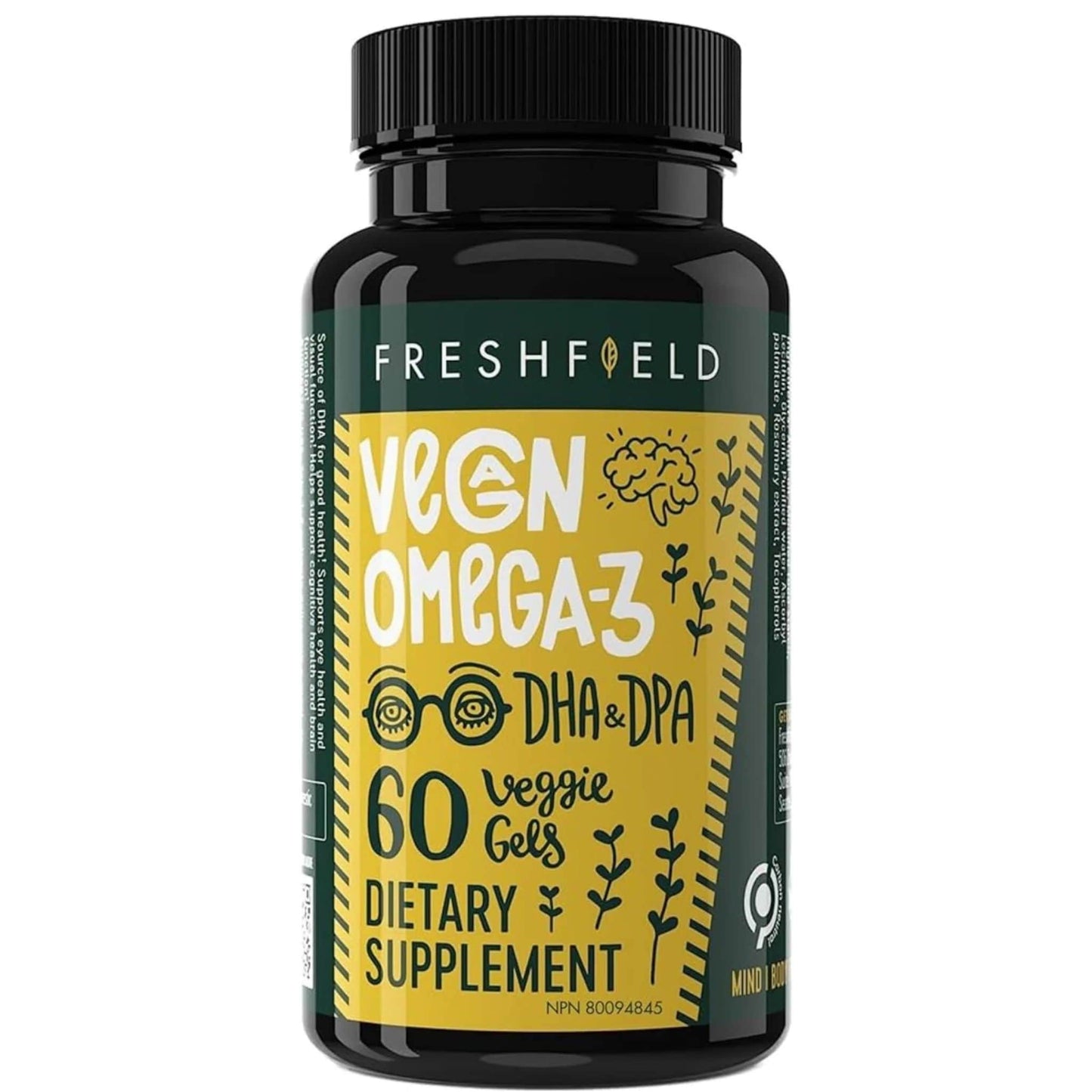 60 Softgels | Freshfield Vegan Omega-3 DHA and DPA