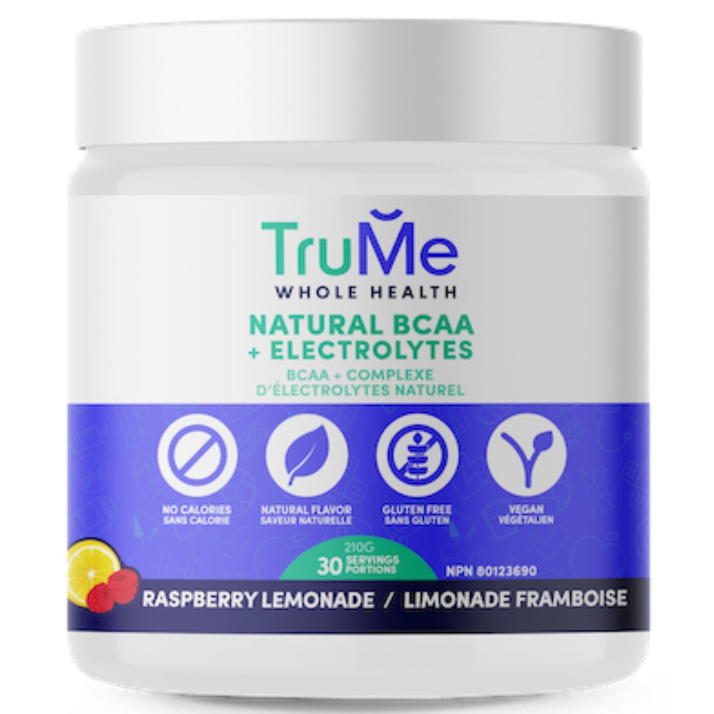 210g Raspberry Lemonade | TruMe Natural BCAA Plus Electrolytes Powder