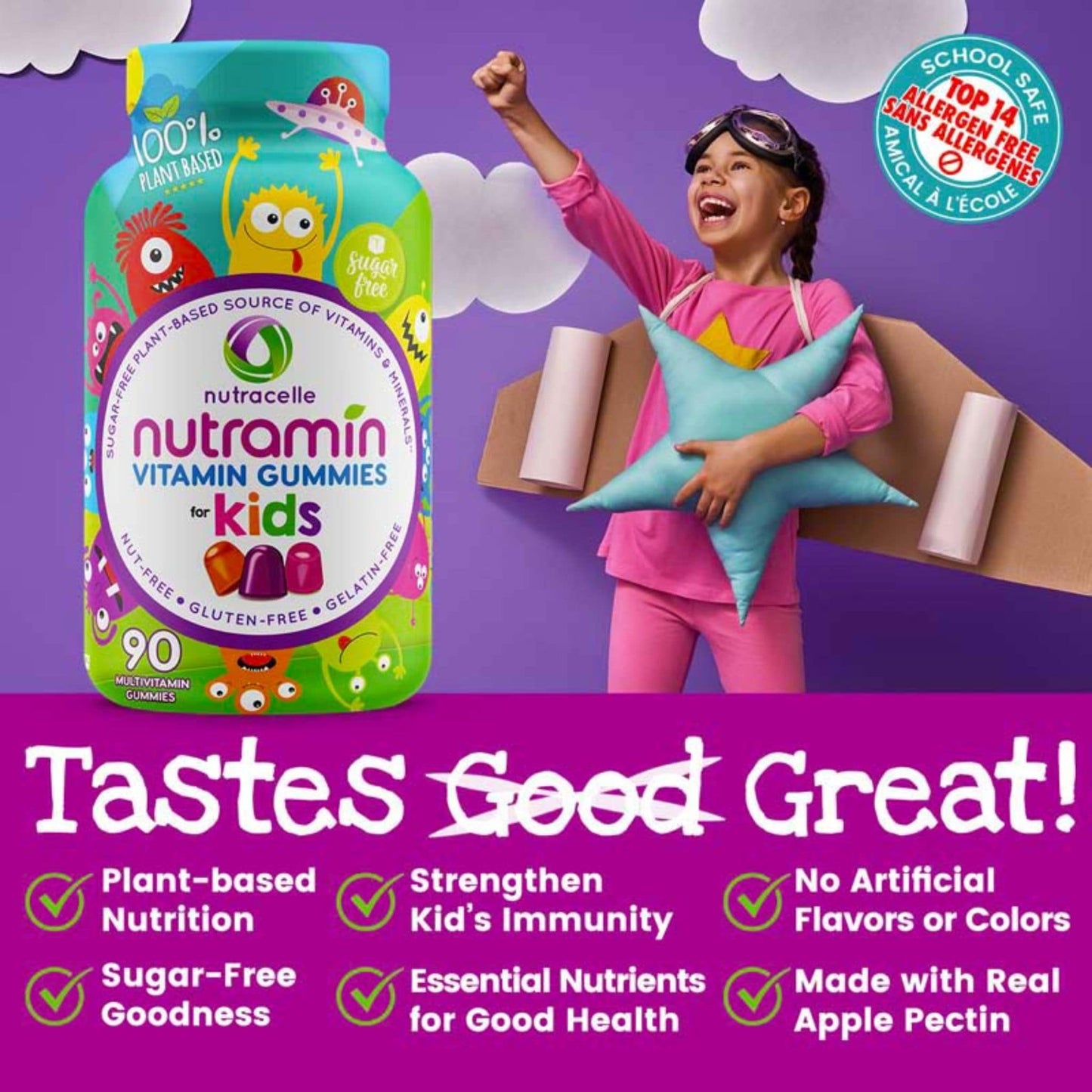 90 Vegan Gummies | Nutramin Vitamin for Kids