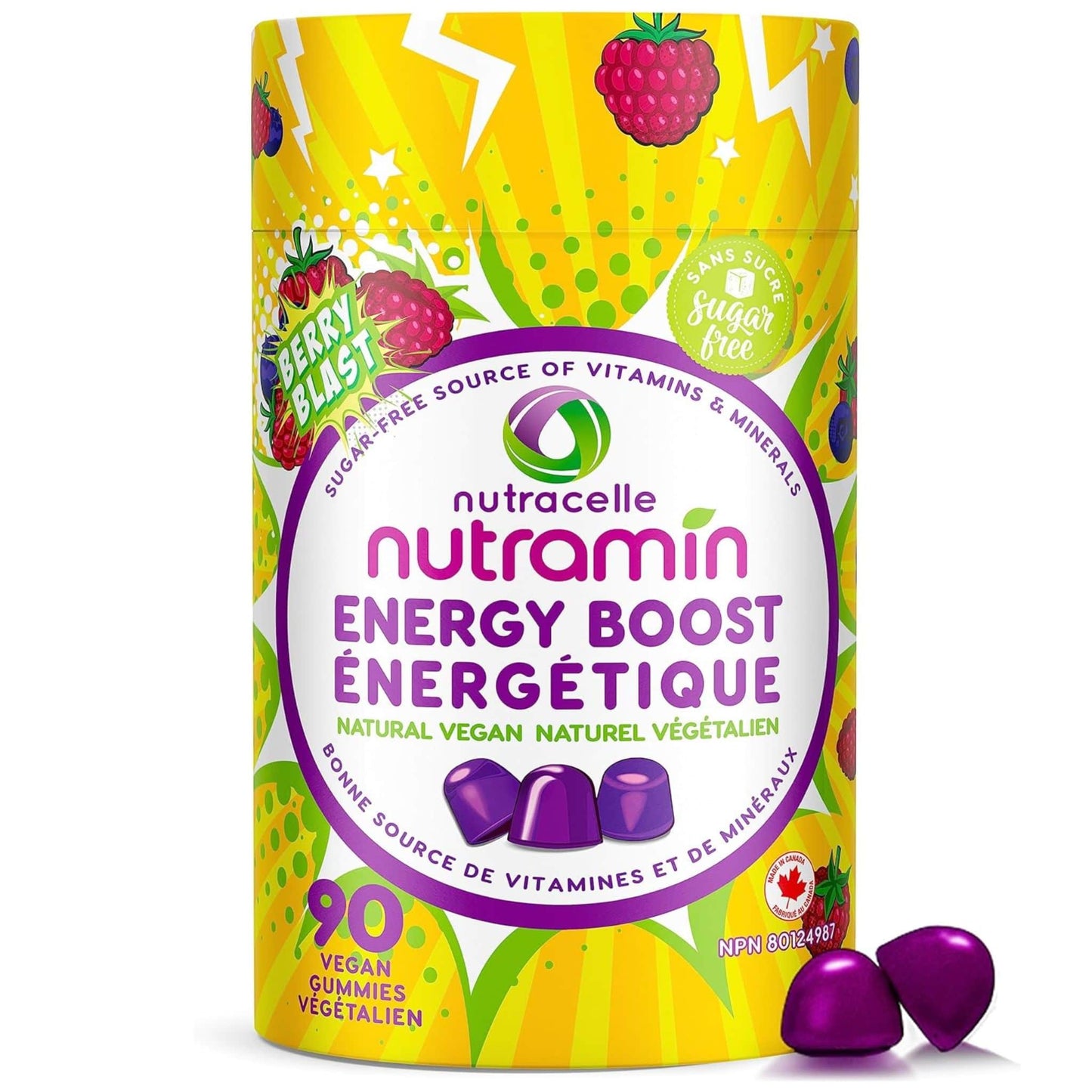 90 Vegan Gummies | Nutramin Energy Boost Vegan Gummies