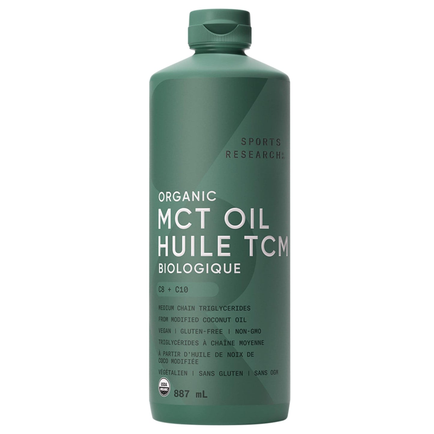 887ml Unflavoured | Sports Research Organic MCT Oil