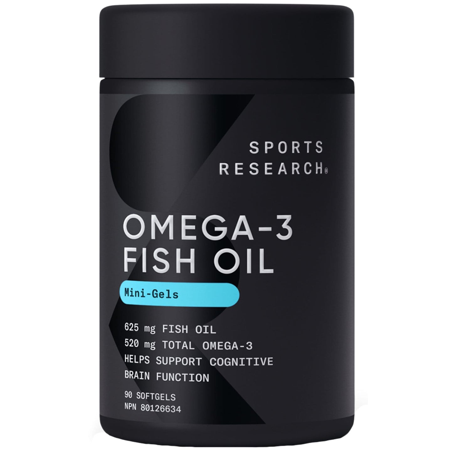 90 Softgels | Sports Research Omega-3 Fish Oil