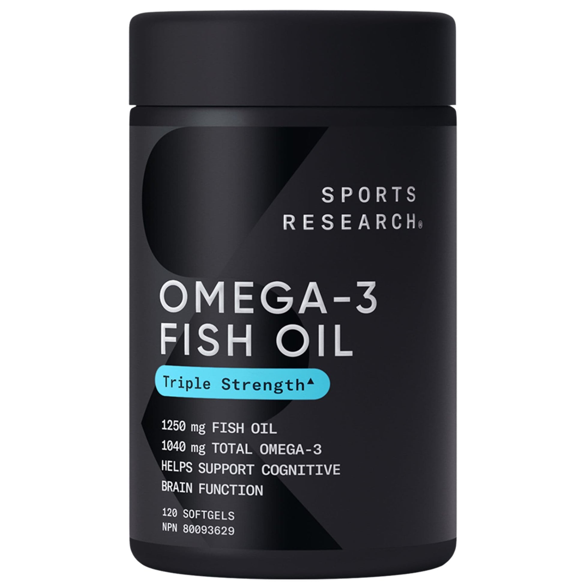 120 Softgels | Sports Research Omega-3 Fish Oil