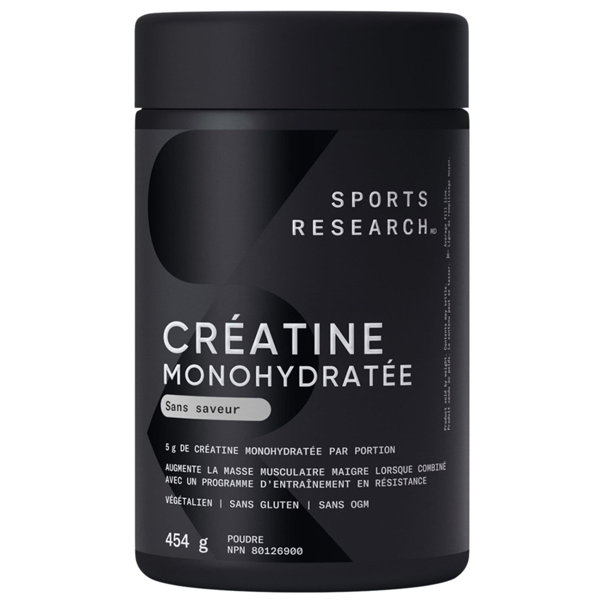 454g Unflavoured | Sports Research Creatine Monohydrate