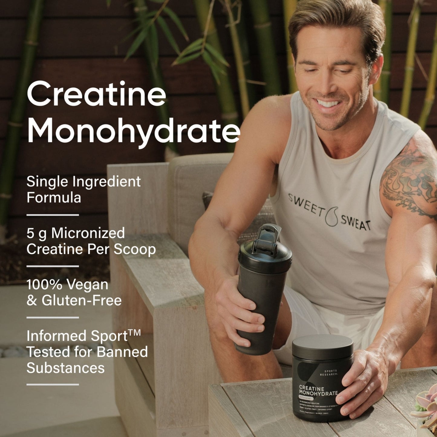 454g Unflavoured | Sports Research Creatine Monohydrate