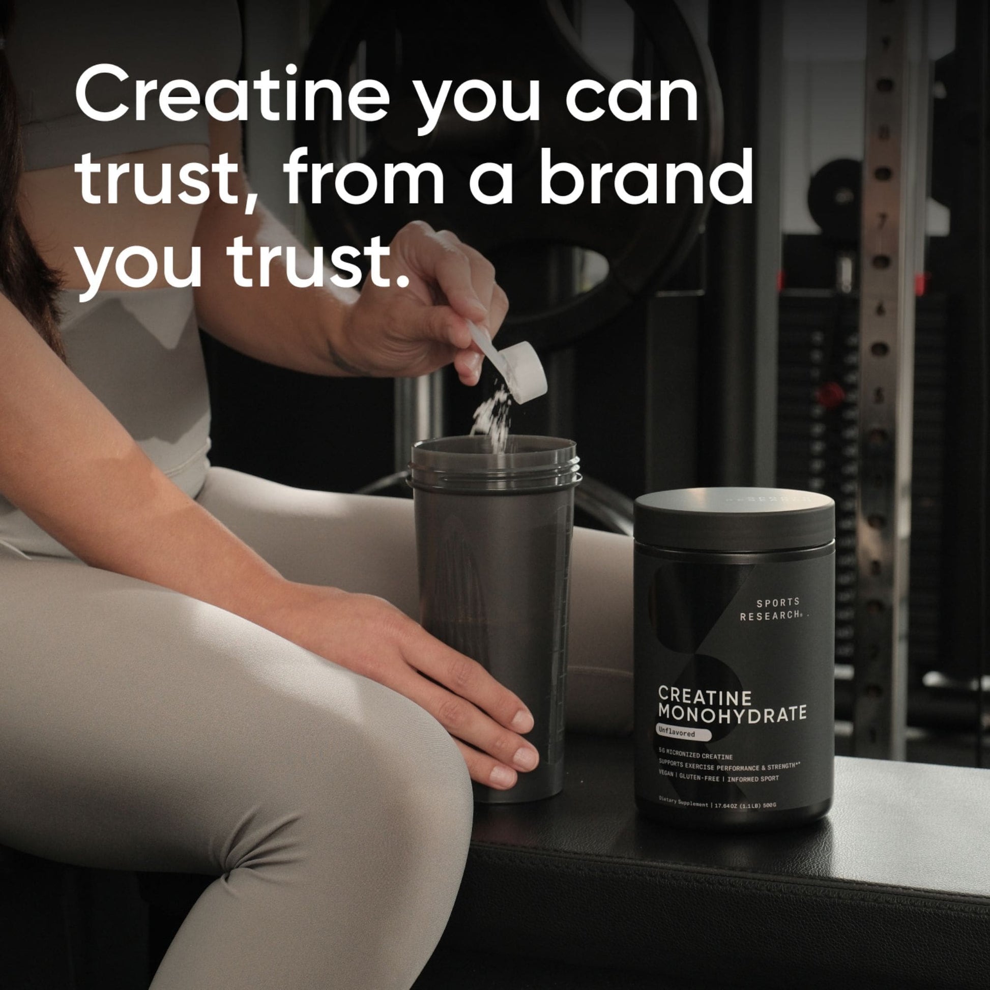 454g Unflavoured | Sports Research Creatine Monohydrate