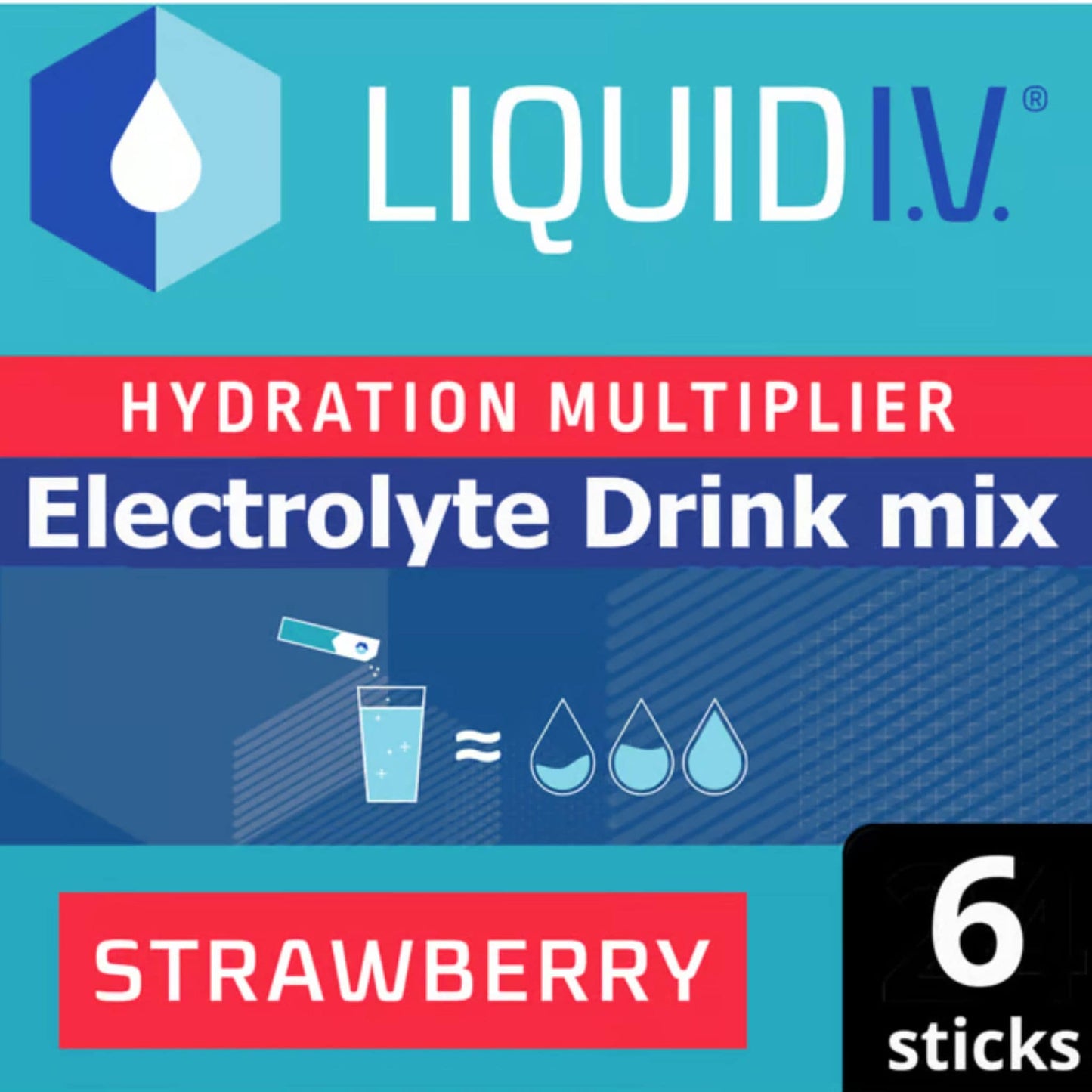 Liquid IV Hydration Multiplier, Electrolyte Drink Mix, 6-16 Stick Packs