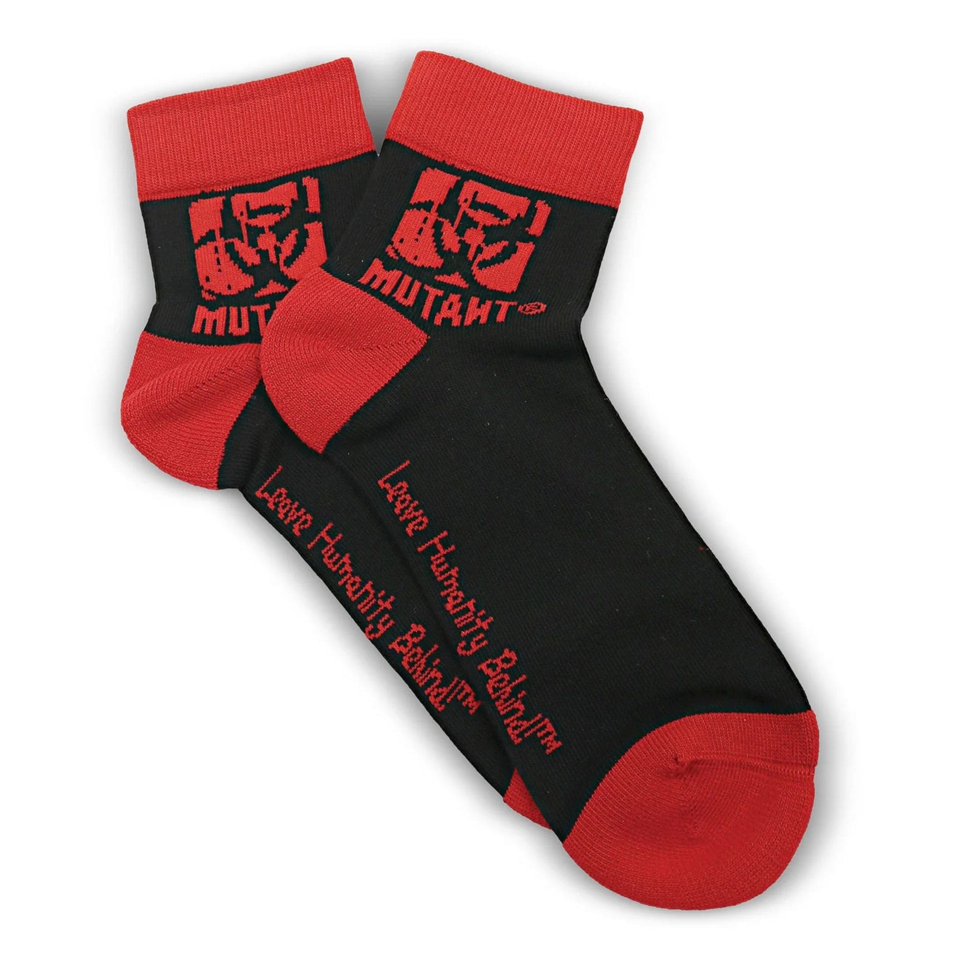 Red & Black (Leave Humanity Behind) | Mutant Quarter Length Gym Socks