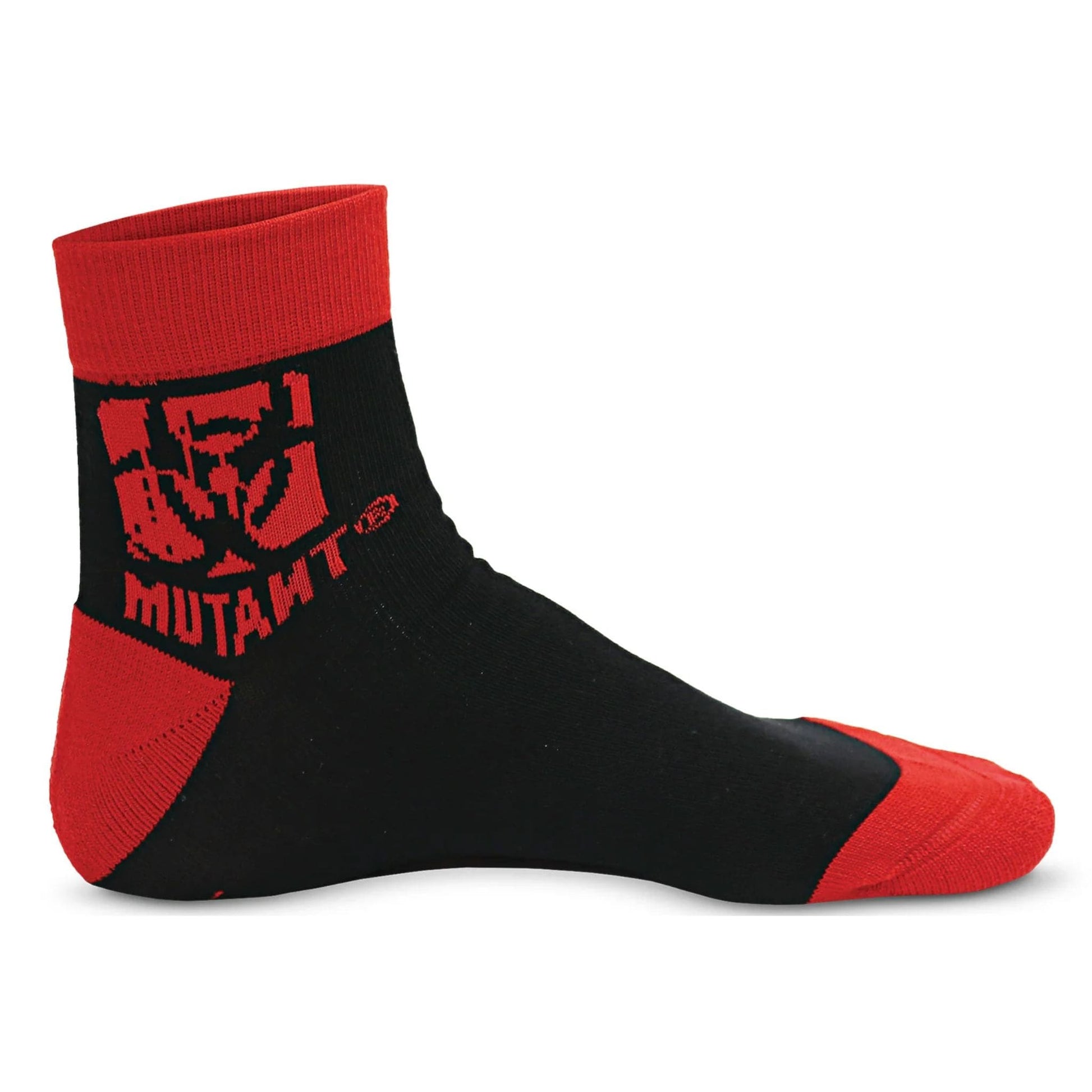 Red & Black (Leave Humanity Behind) | Mutant Quarter Length Gym Socks