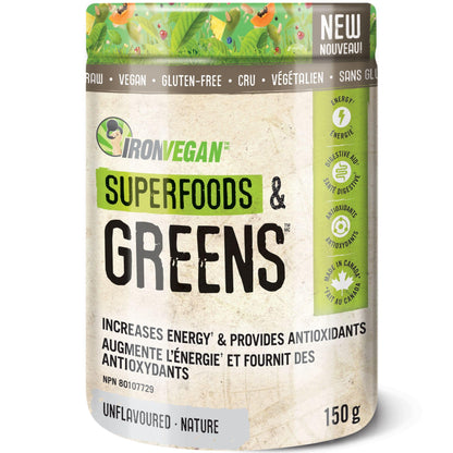 Unflavoured, 150g | Iron Vegan Superfoods and Greens Powder