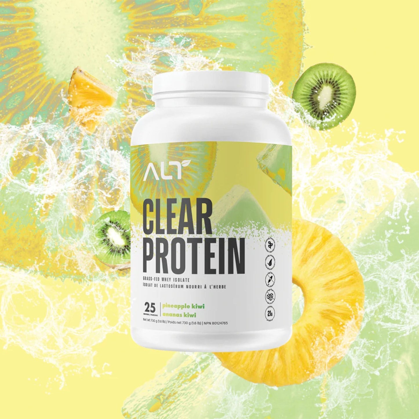 25 Servings (730g) Pineapple Kiwi | ALT Clear Protein Whey Isolate Powder