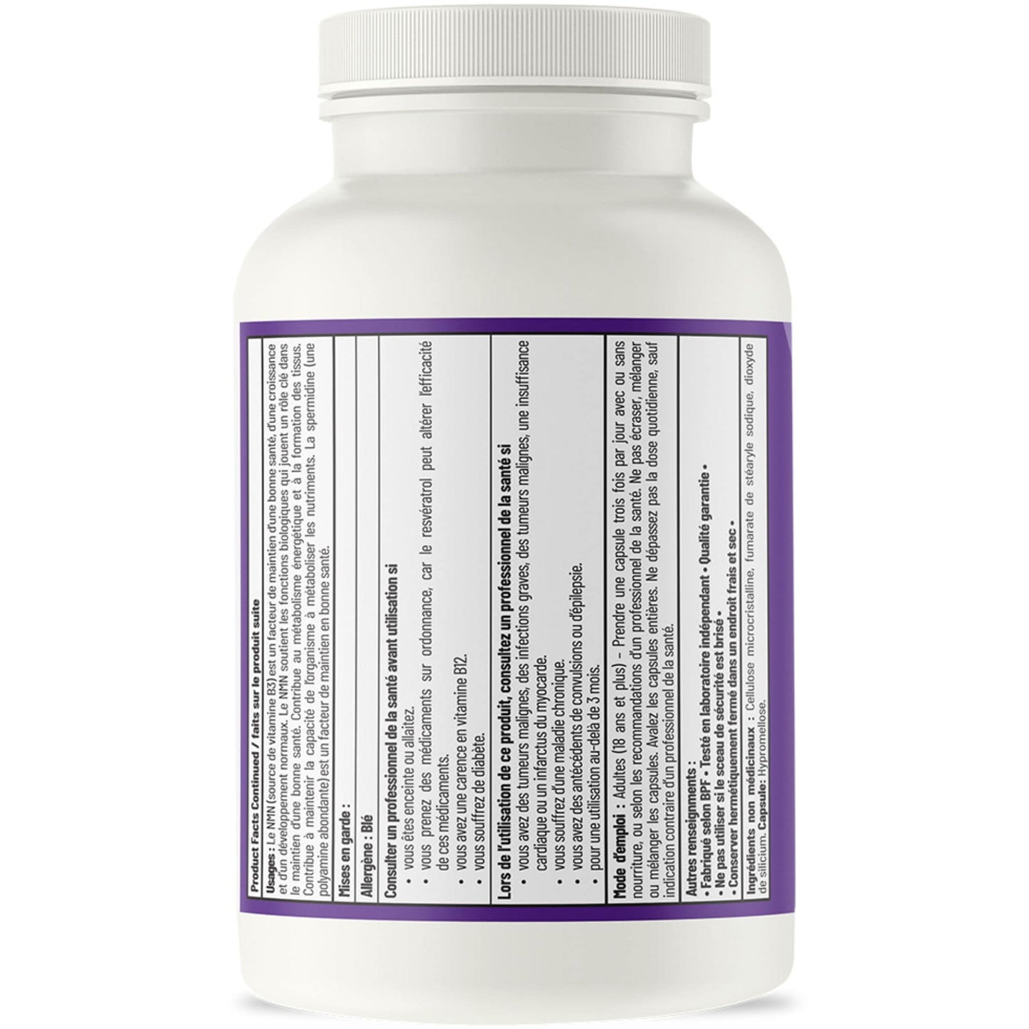 90 Vegetable Capsules | AOR Urolithin A + 384 mg // Nutrition Facts