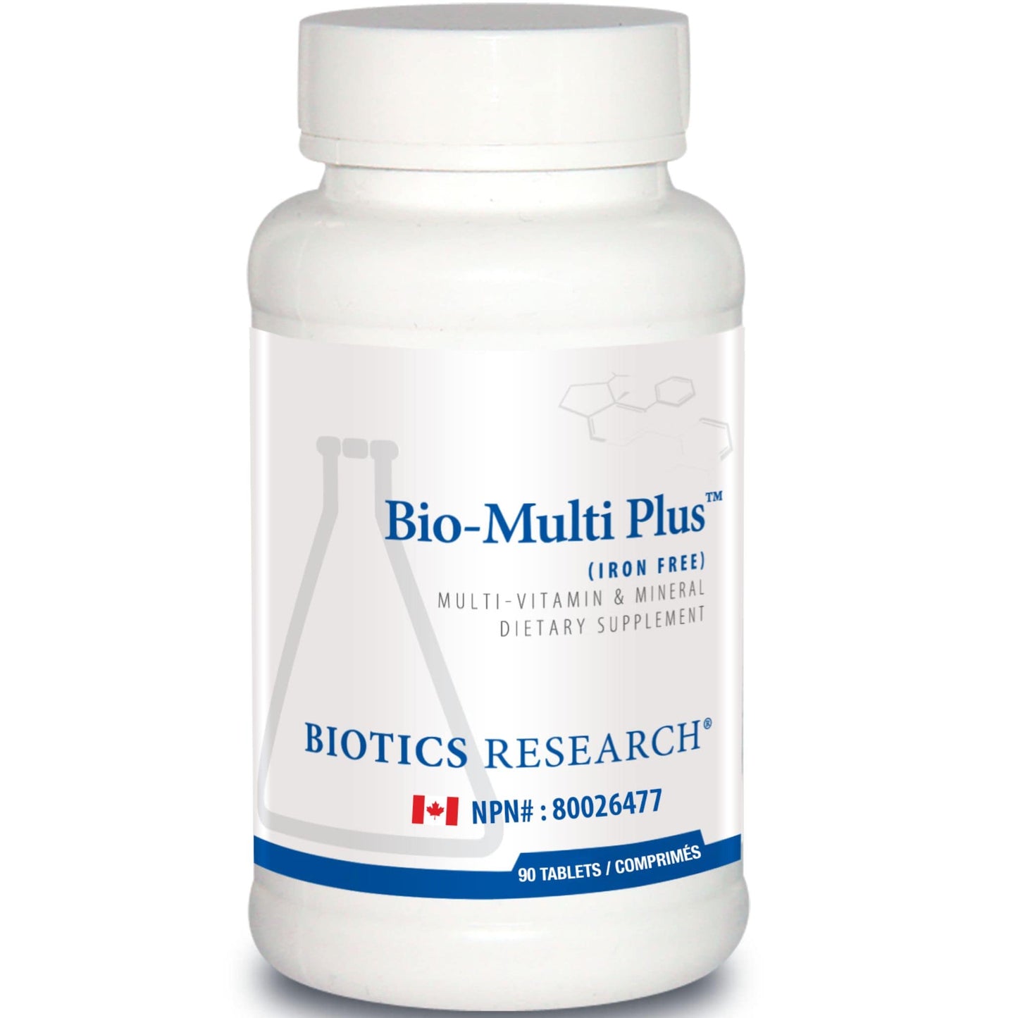 90 Tablets | Biotics Research Bio-Multi Plus Iron Free