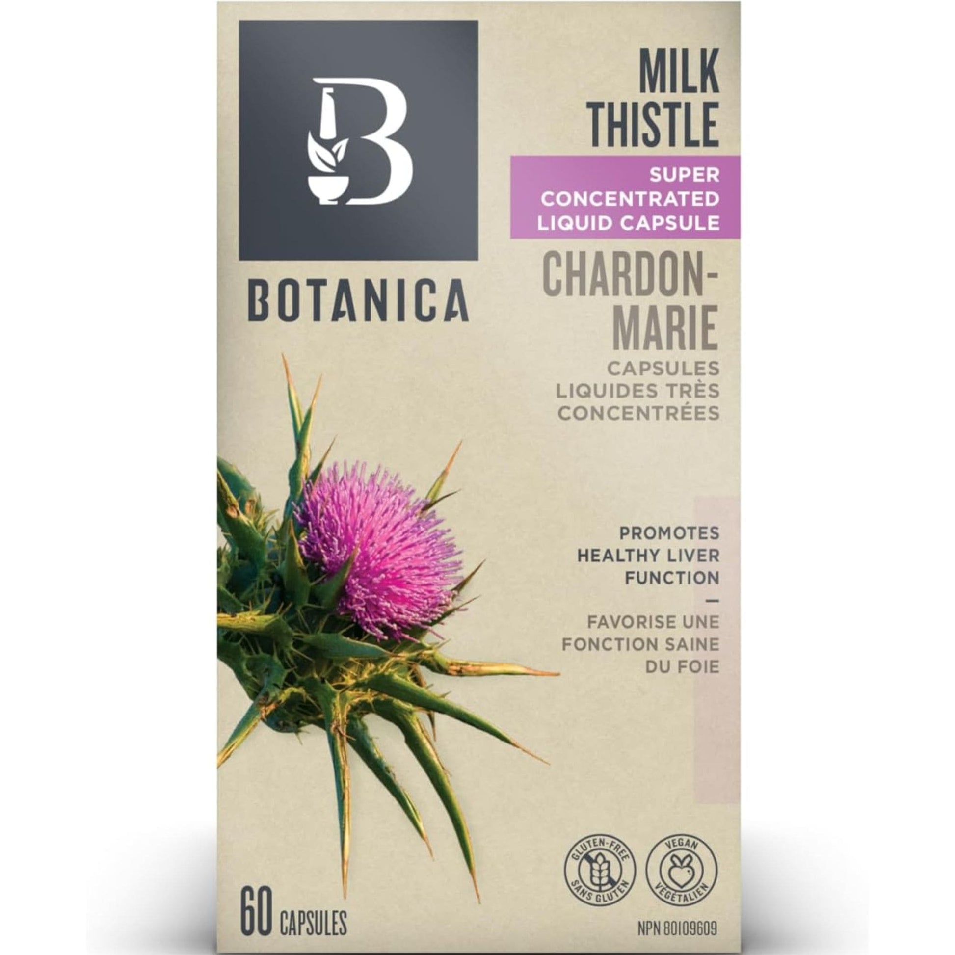 60 Capsules | Botanica Milk Thistle Super Concentrated Liquid Capsule