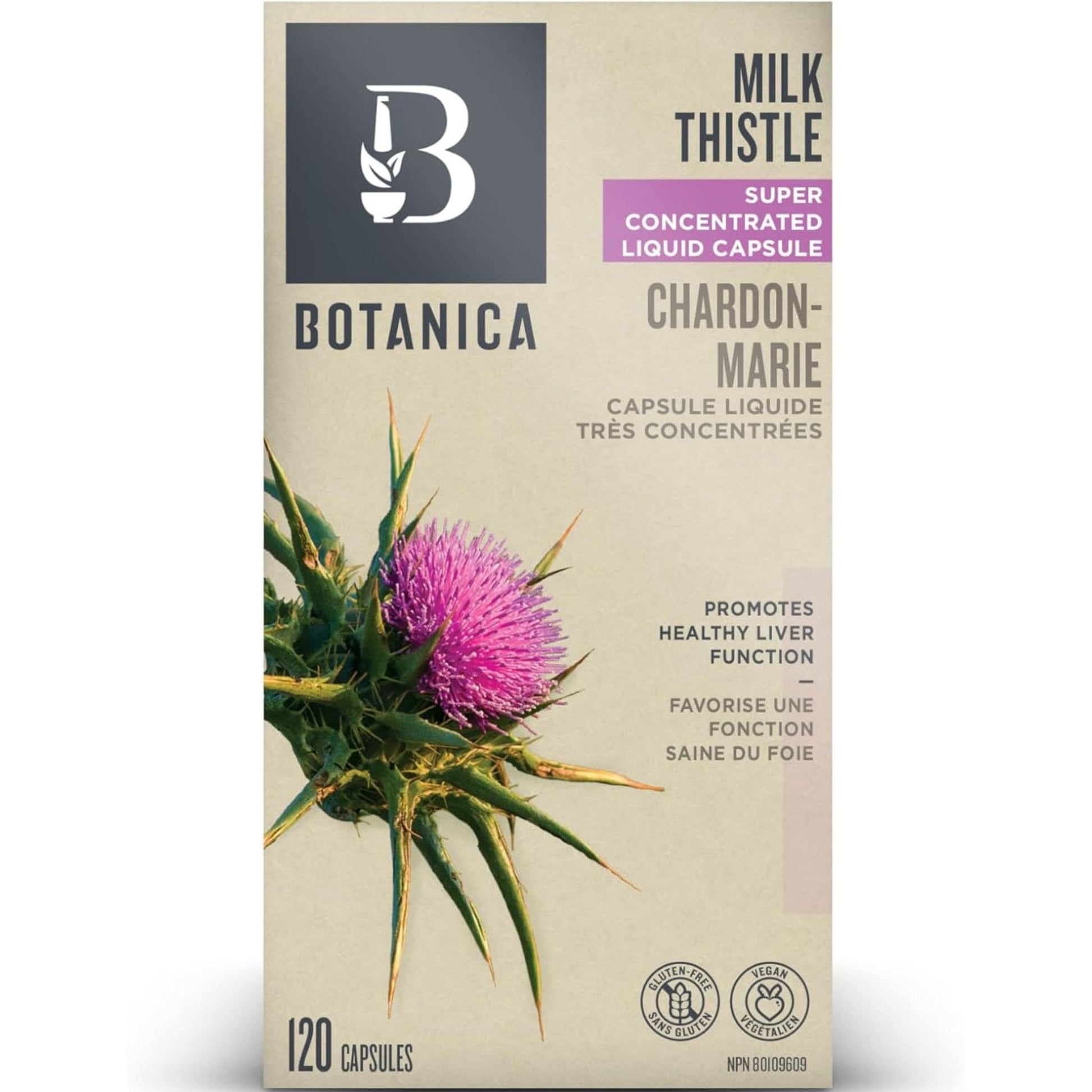 120 Capsules | Botanica Milk Thistle Super Concentrated Liquid Capsule