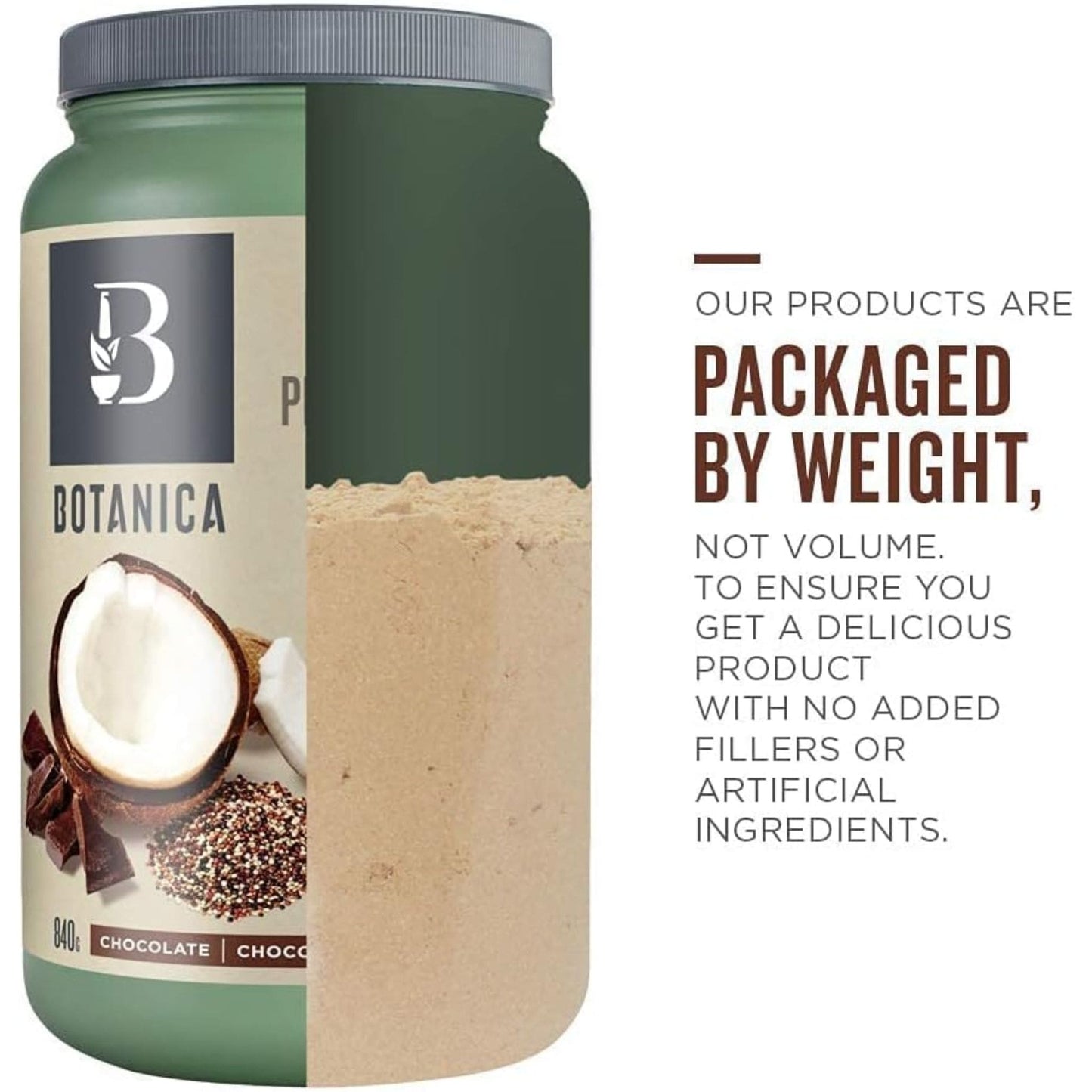 Chocolate 840g | Botanica Organic Perfect Protein // packaged weight