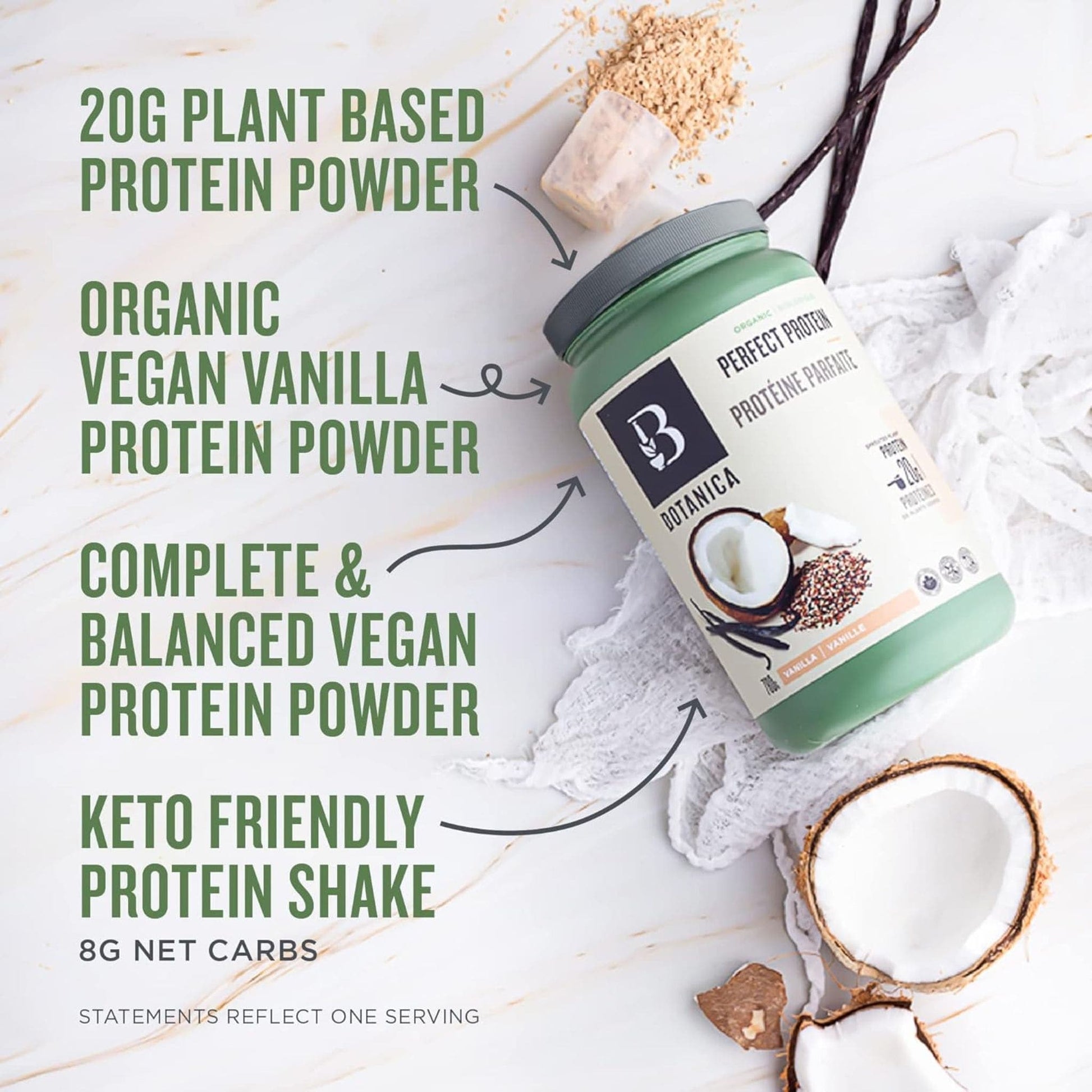 Vanilla 780g | Botanica Organic Perfect Protein // key ingredients