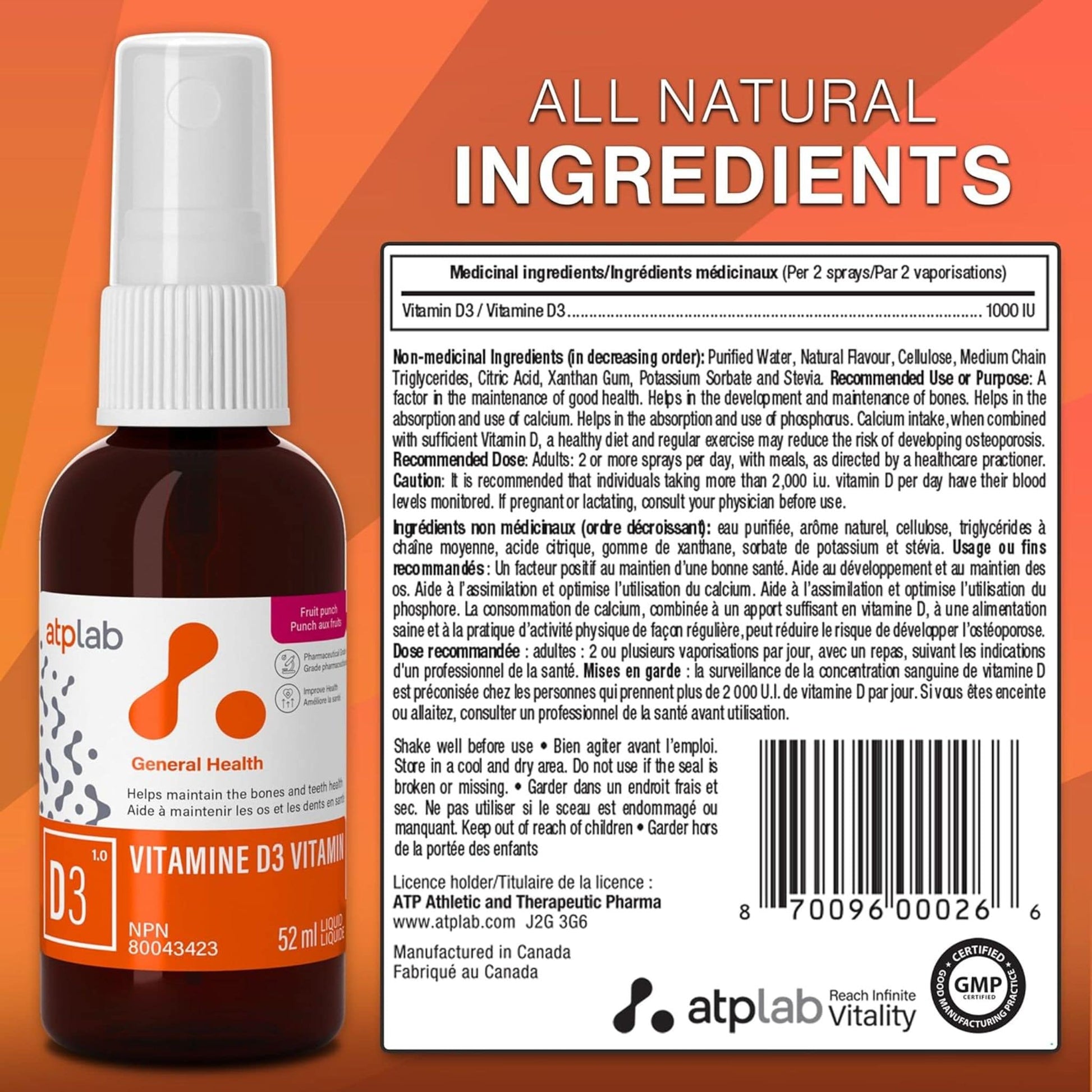 ATP Lab Vitamin D3 Spray