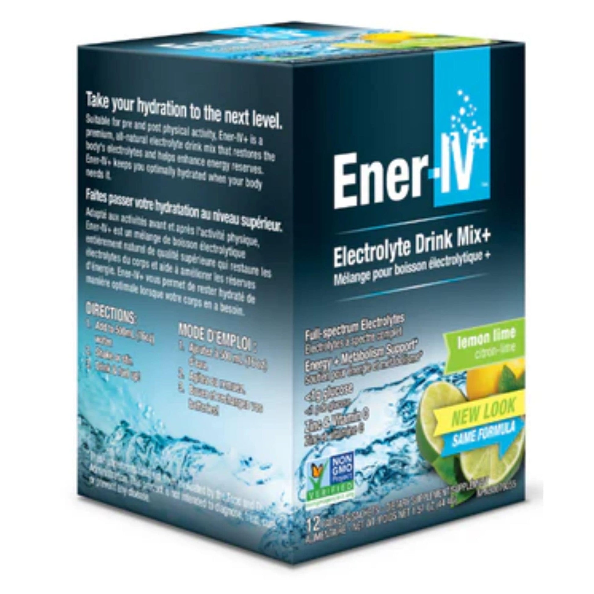 Box of 12 Sachets Lemon Lime | Enerv-IV Electrolyte Drink Mix // lemon lime flavour