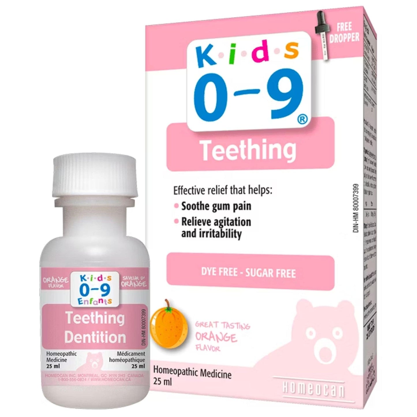 Orange 25ml | Kids 0-9 Teething Homeopathic Medicine // orange flavour