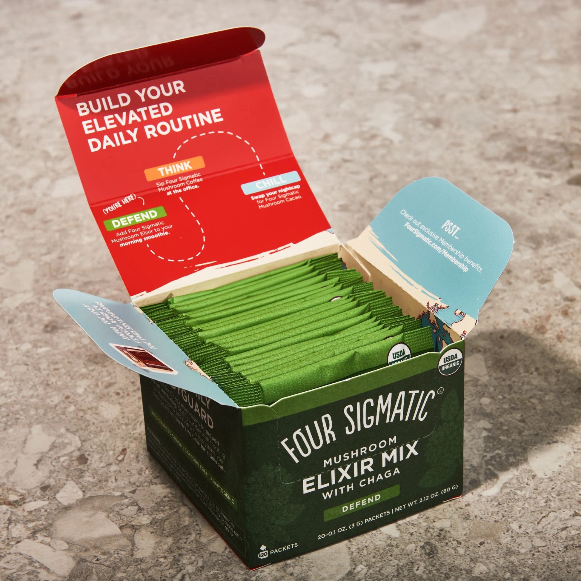 20 x 3g Sachets | Four Sigmatic Mushroom Elilxir Mix with Chaga