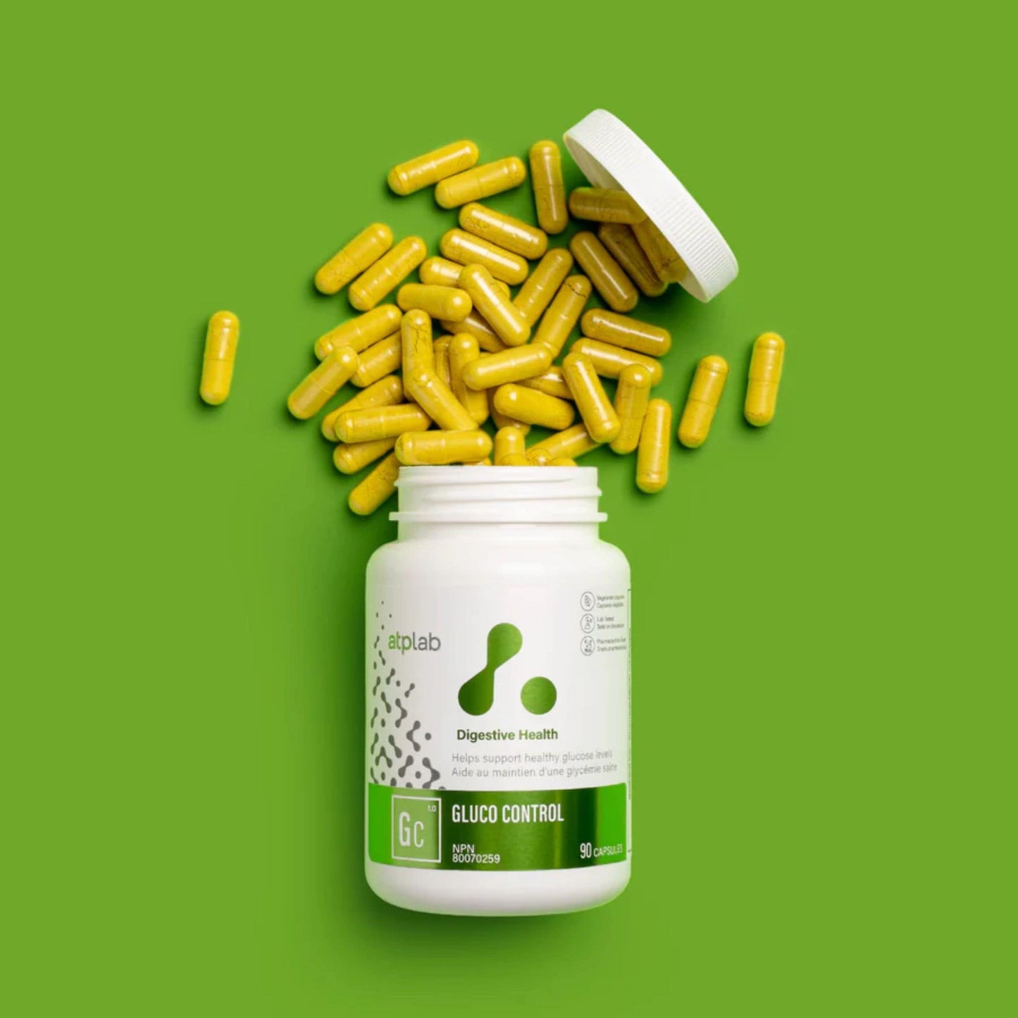 90 Vegetable Capsules | ATP Lab Gluco Control