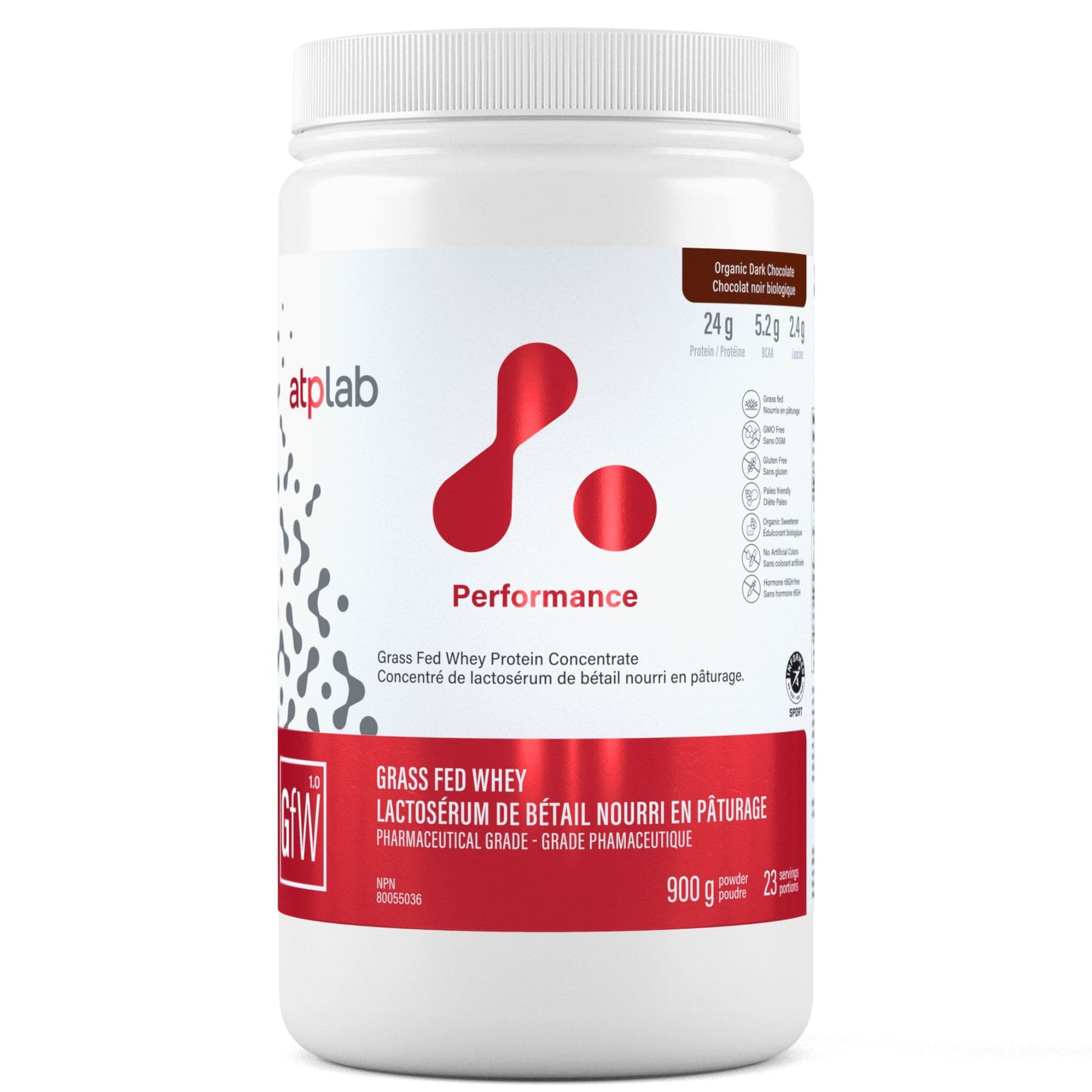 900 g Organic Dark Chocolate | ATP Lab Grass Ged Whey Protein Powder