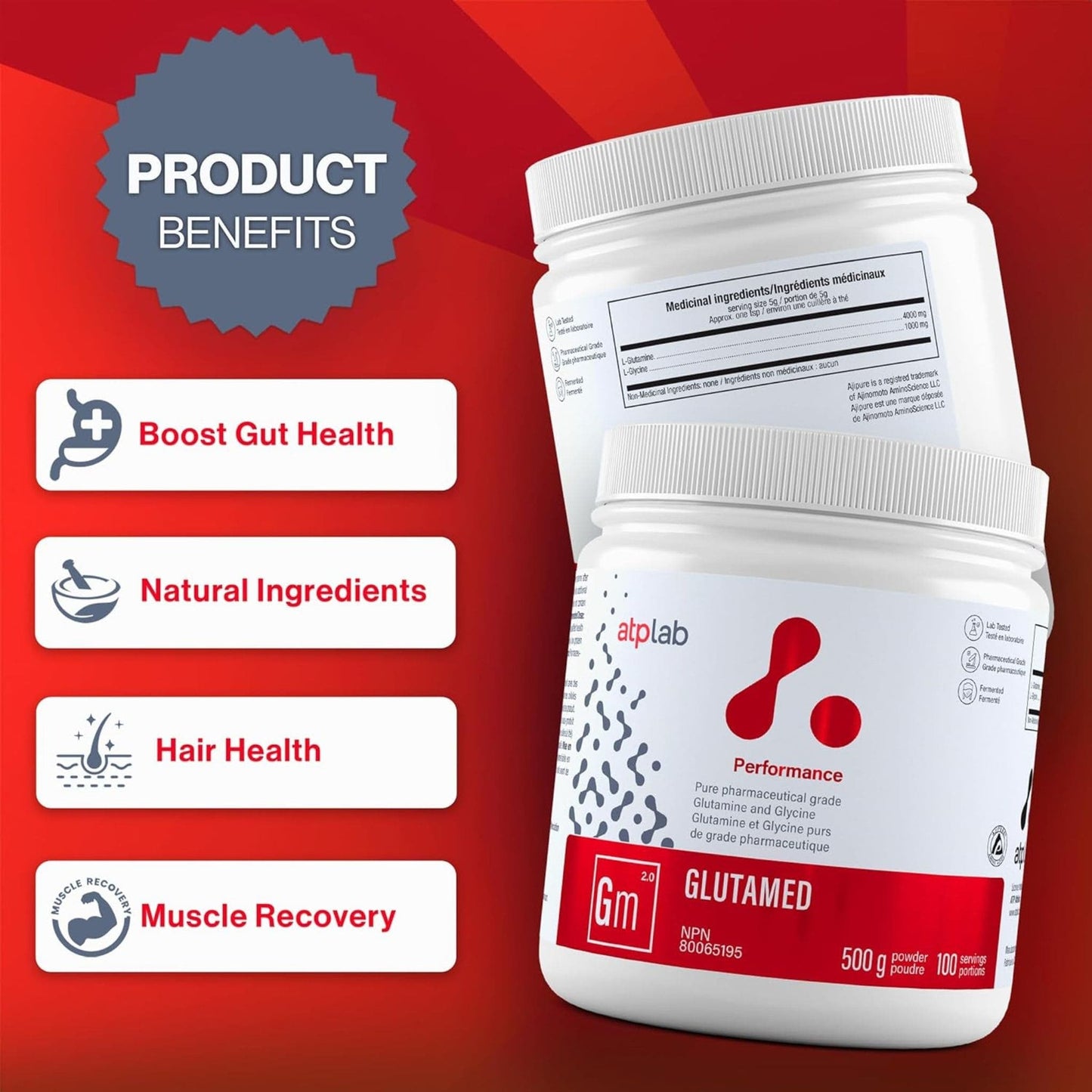 500g | ATP Lab Glutamed Powder