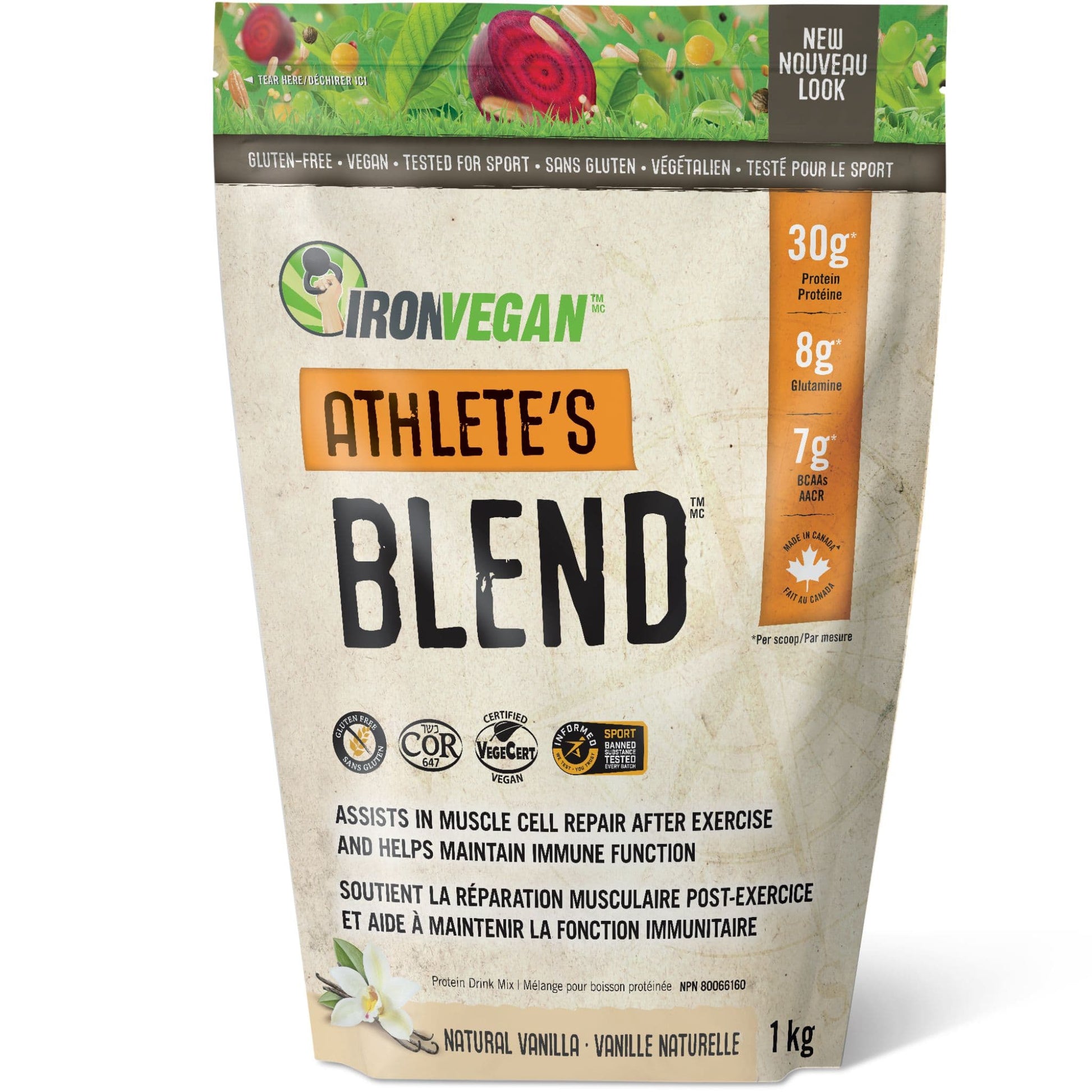 Vanilla, 1kg | Iron Vegan Athlete's Blend Powder