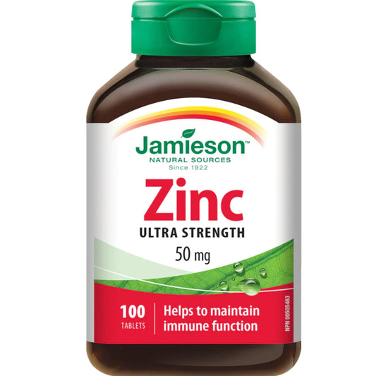 100 Tablets | Jamieson Zinc 50 mg Ultra Strength